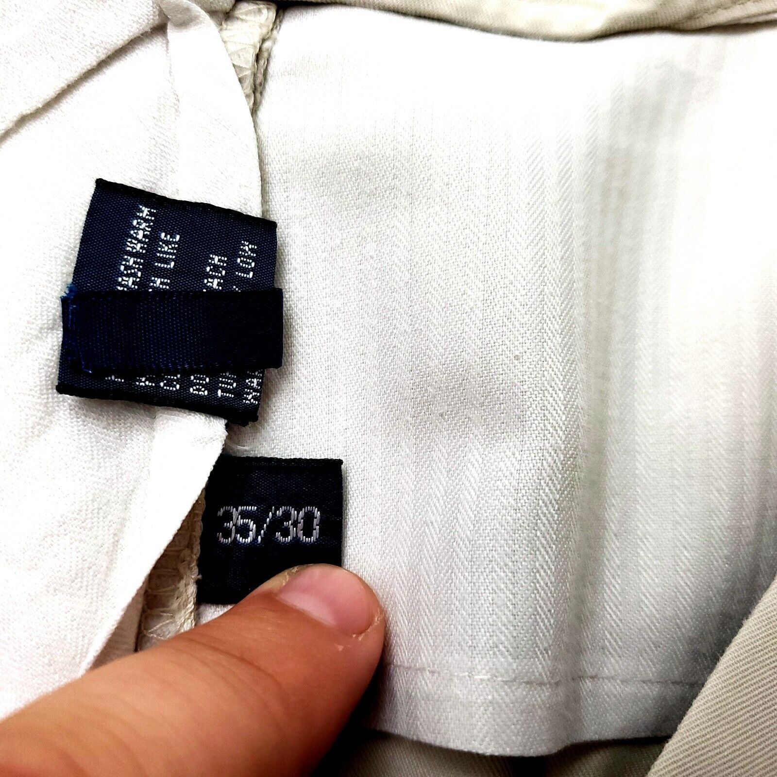 Polo Ralph Lauren Polo Ralph Lauren Cotton Cream Chino Pants 35/29 Flat Front Size US 35 - 6 Thumbnail