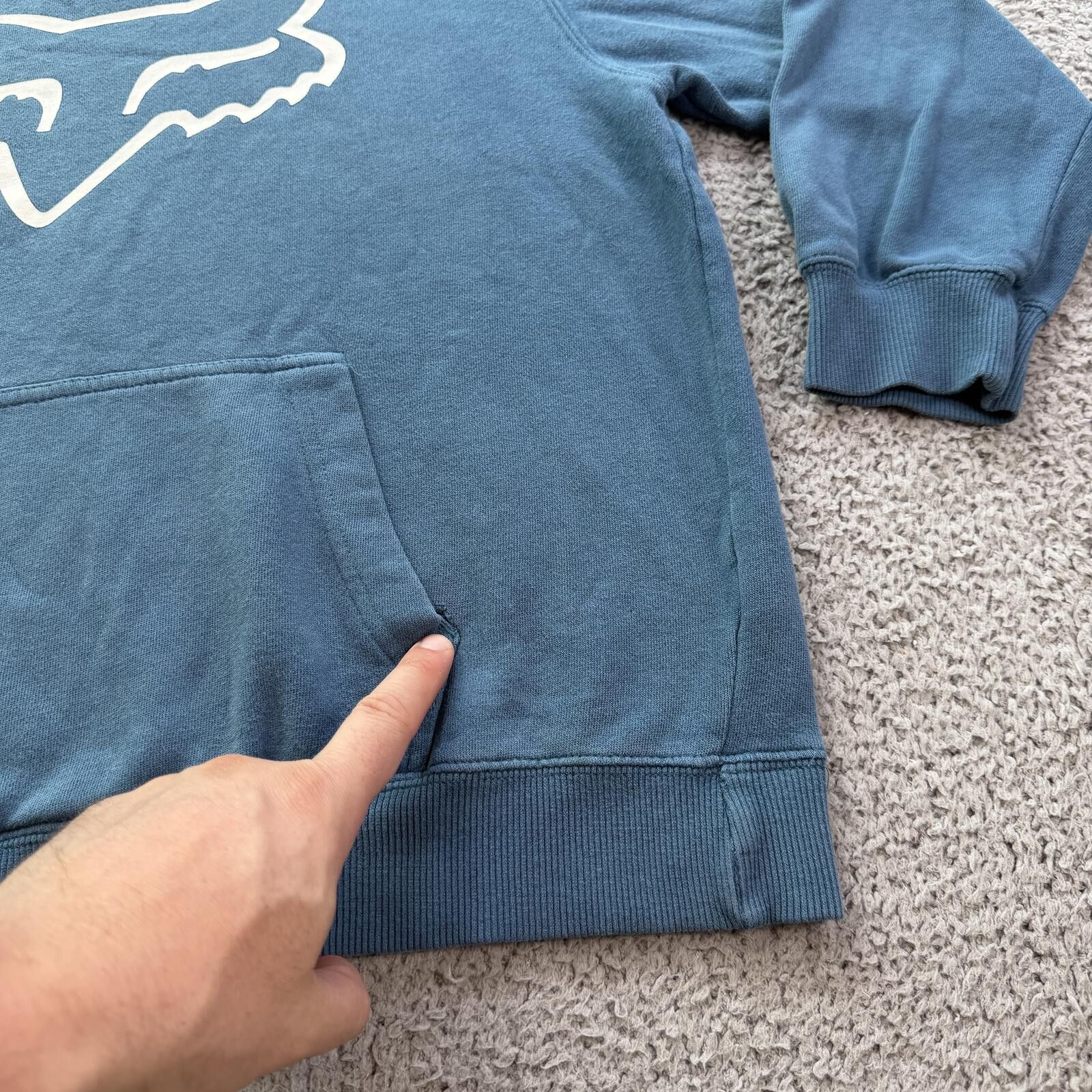 Fox Racing Fox Racing Hoodie Youth L Blue Big Pullover Y2K Sweatshirt Size US L / EU 52-54 / 3 - 7 Thumbnail