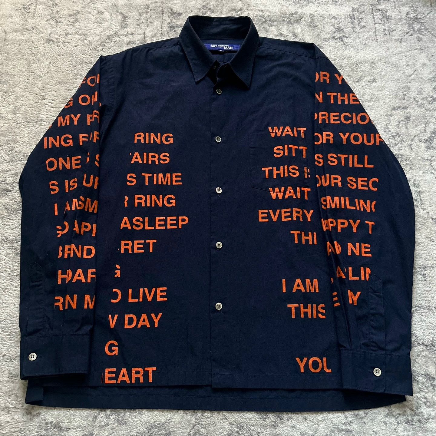 COMME des GARÇONS HOMME PLUS AD2001 シャツ Comme des Garcons × Junya Watanabe AD2001 Junya Watanabe Poem