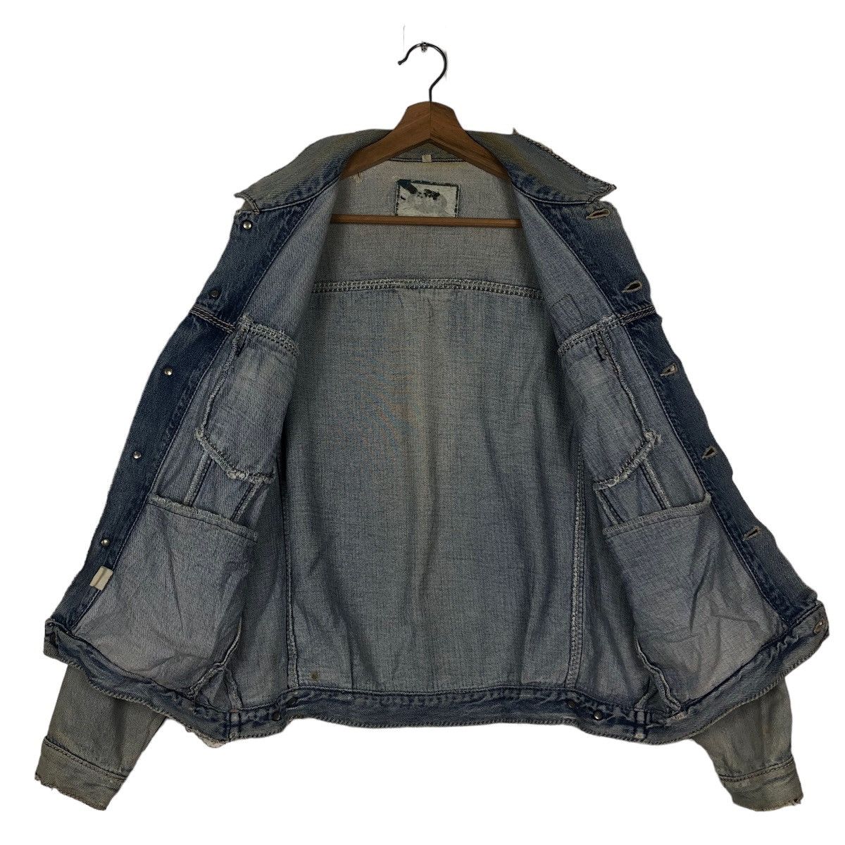 Japanese Brand 🔥Vintage Trucker Denim Jacket Racing Pirelli Italy Big Logo Size US M / EU 48-50 / 2 - 11 Thumbnail