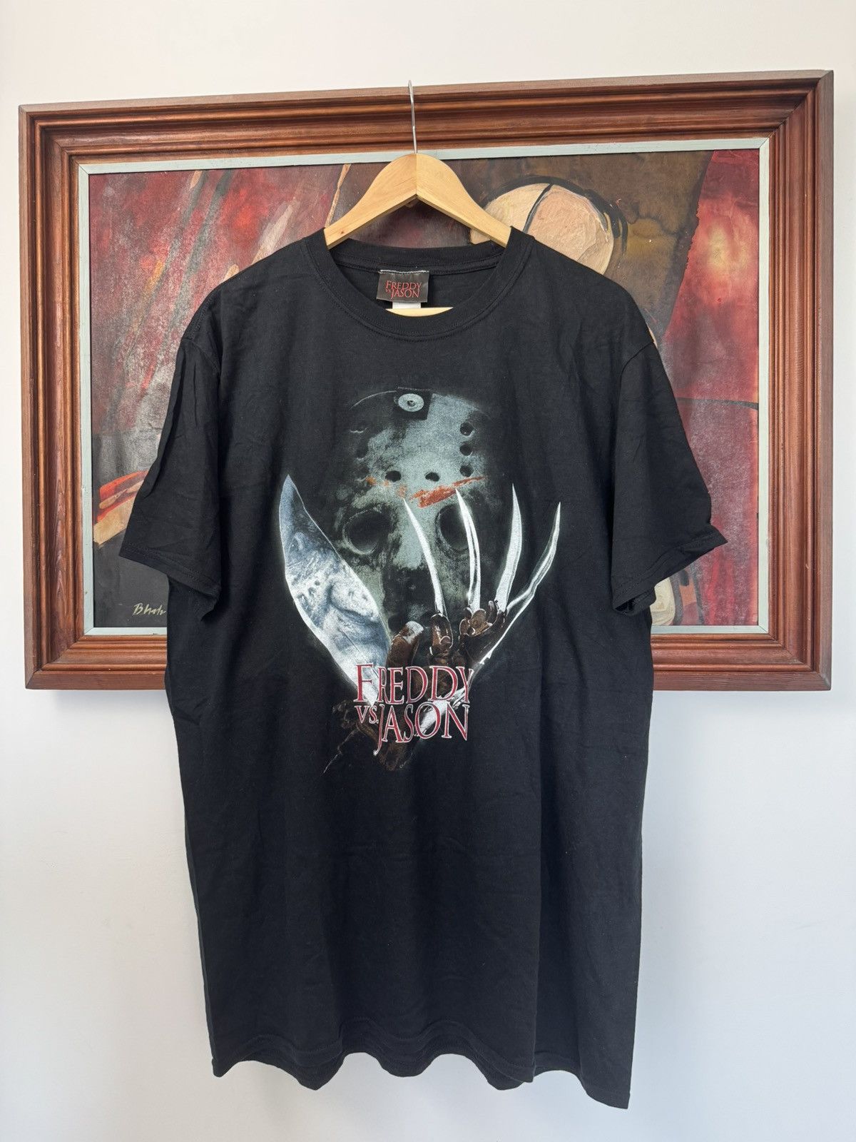 Expert Horror Freddy vs. Jason Horror Movie Promo Tee Print Vintage Vibe Size US XL / EU 56 / 4 - 1 Thumbnail