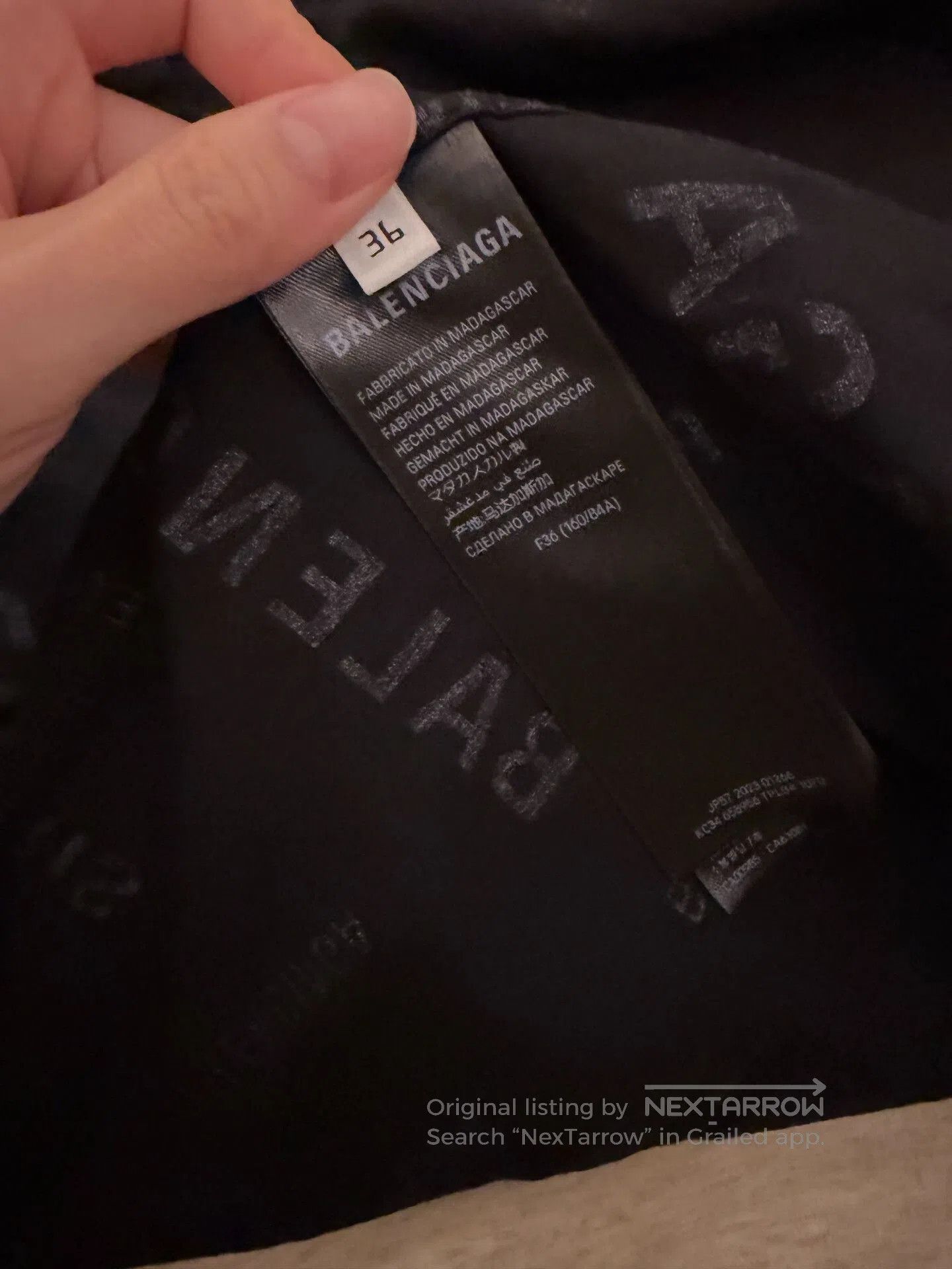 DEFEND PARIS balenciaga black long sleeve shirt with print. Size US XS / EU 42 / 0 - 4 Thumbnail