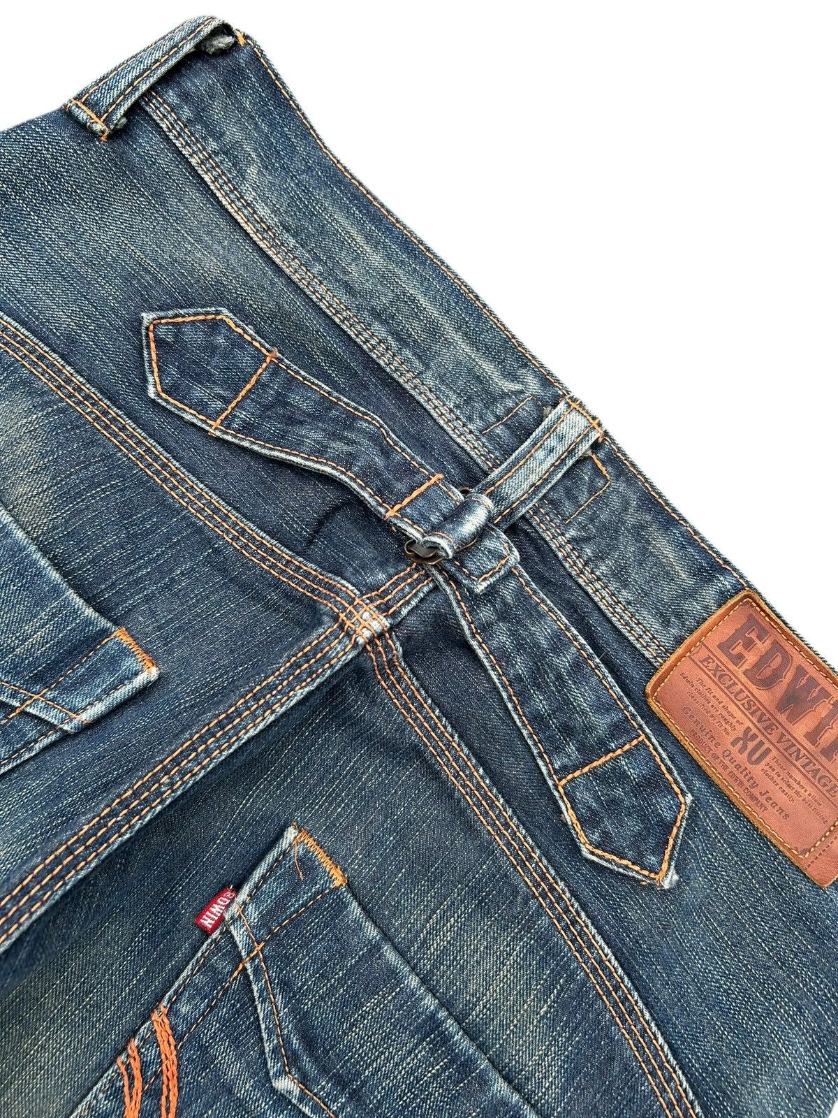 Kapital Flare Vintage Edwin Buckle Back Rusty Distressed Denim Jeans Size US 32 / EU 48 - 4 Thumbnail