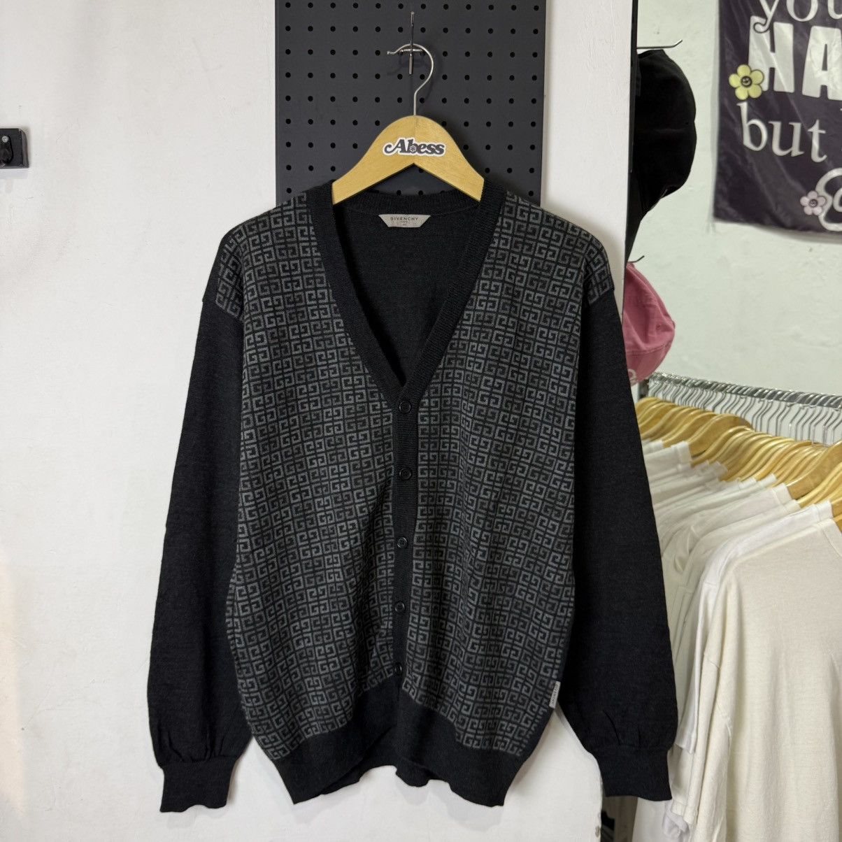 Givenchy Givenchy monogram wool cardigan knit grey Size US XL / EU 56 / 4 - 1 Thumbnail