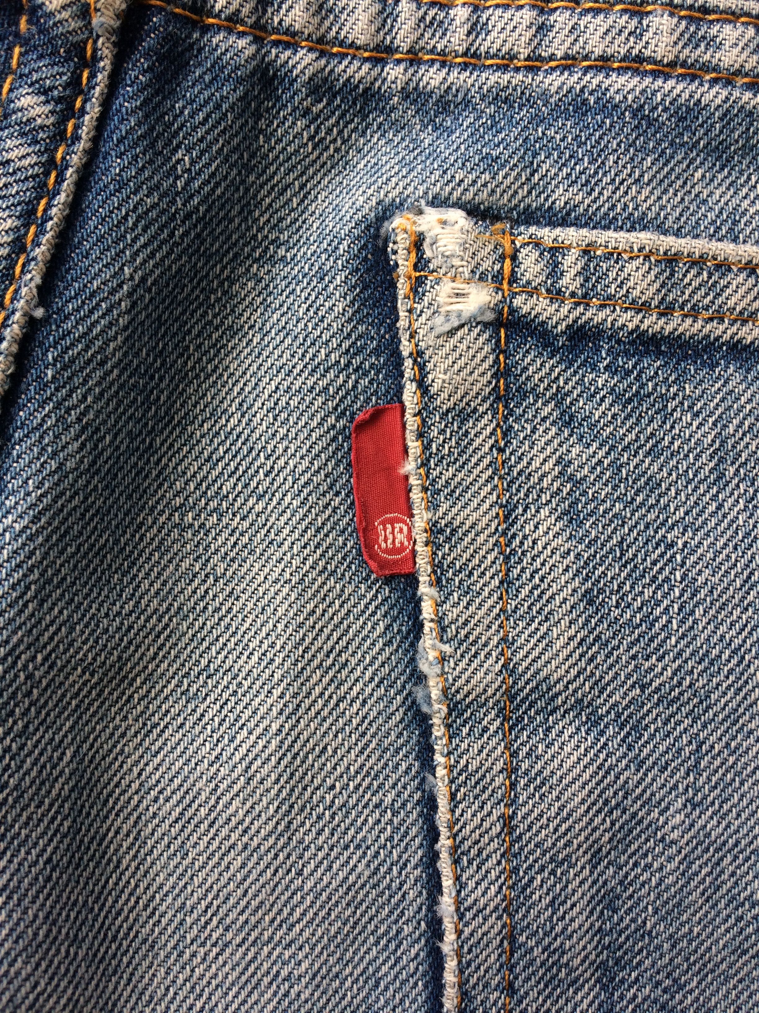 Japanese Brand × Jean Distressed Japanese Selvedge Faded Denim Jeans D-733 Size US 31 - 10 Thumbnail