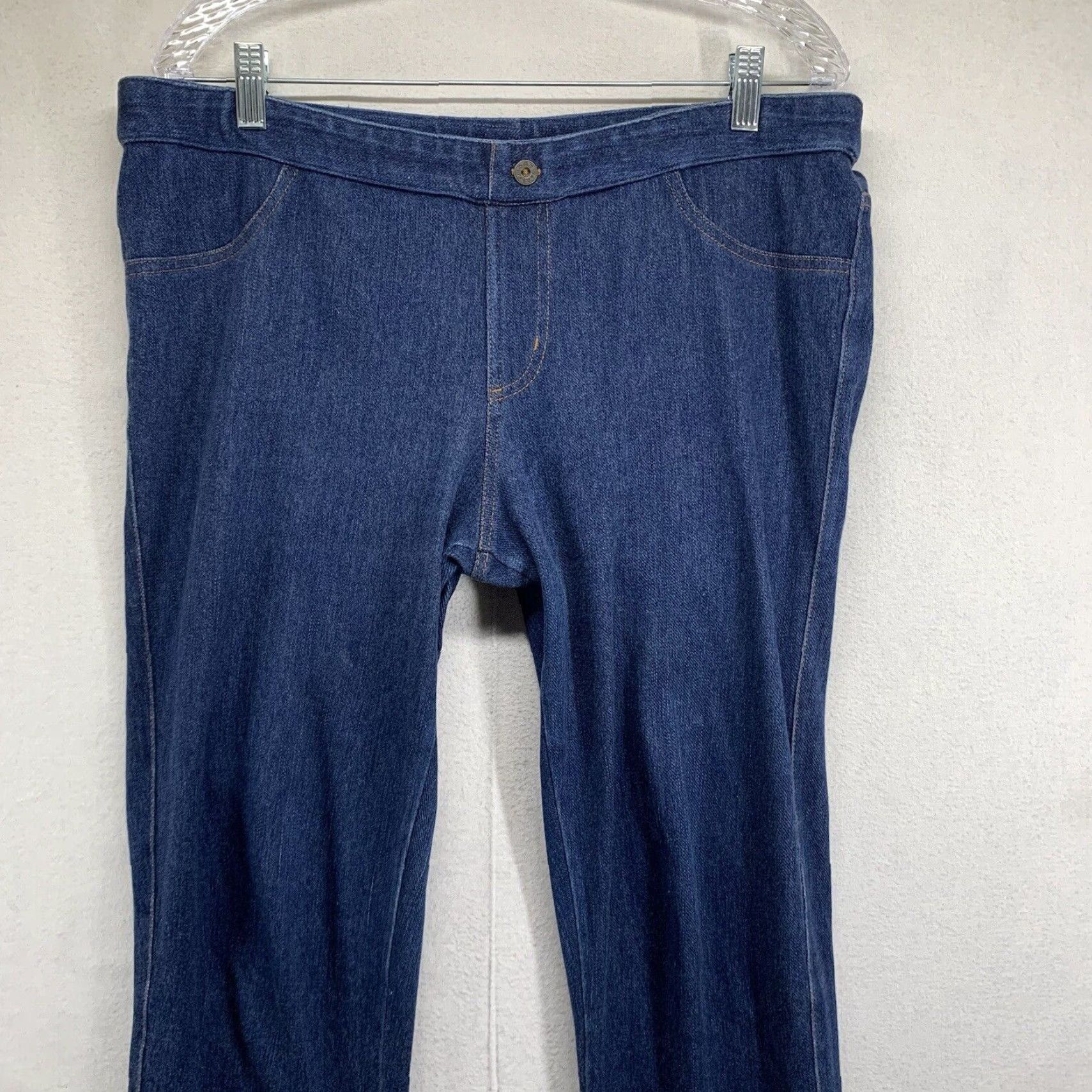 Vintage Focus Lifestyle Jeans Womens Large Blue Dark Wash Straight Leg Mid Rise Stretch Size 36" / US 14 / IT 50 - 3 Thumbnail