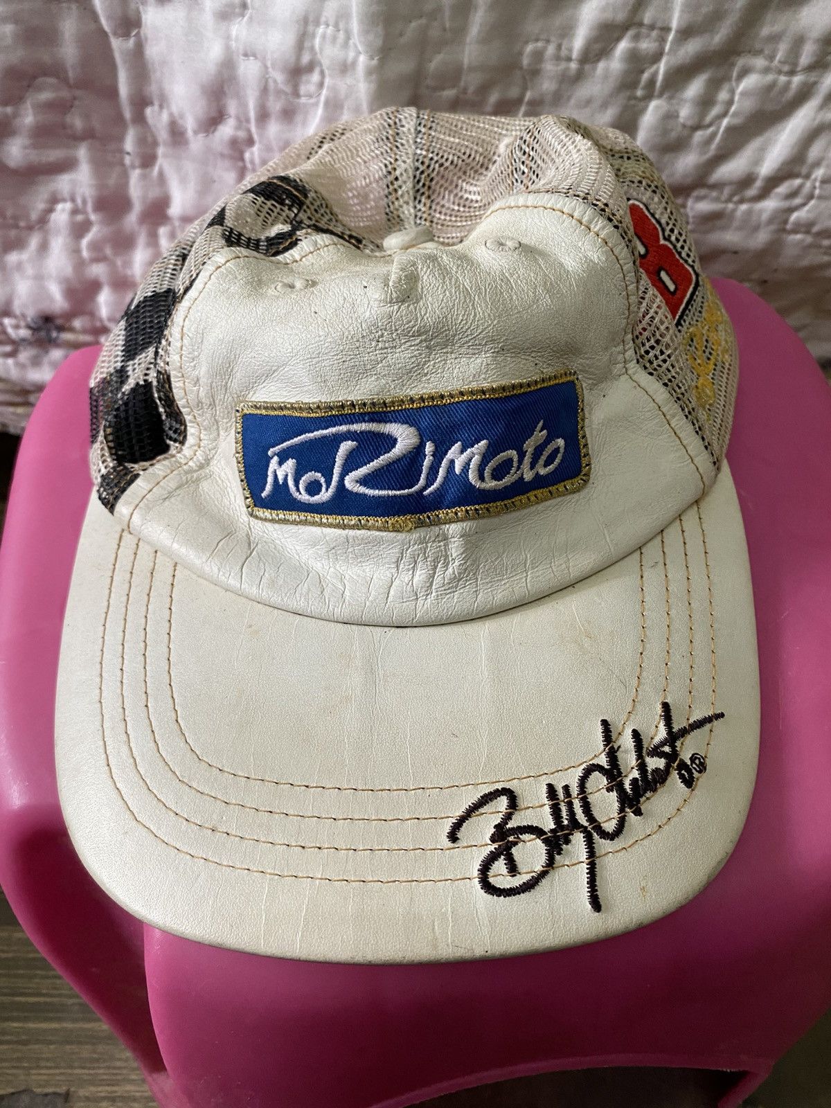 Other MariMoto Racing Leather Mesh Cap Size ONE SIZE - 1 Thumbnail