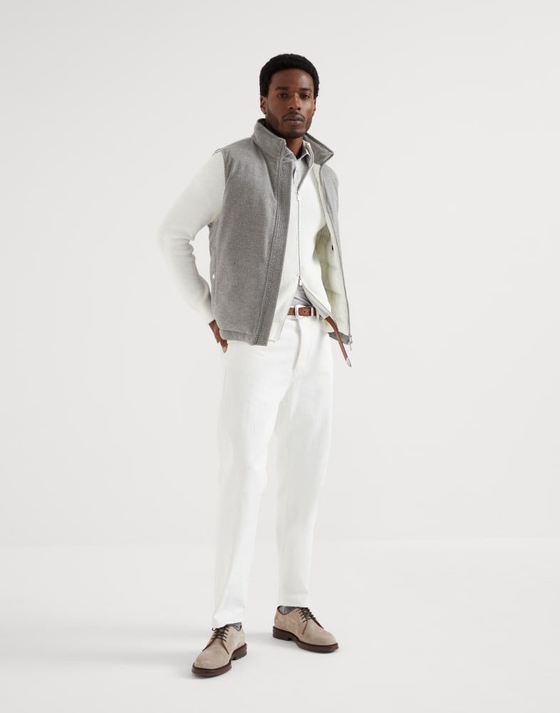 Brunello Cucinelli o1w1db10825 Polo T-Shirt in Grey Size US L / EU 52-54 / 3 - 5 Thumbnail