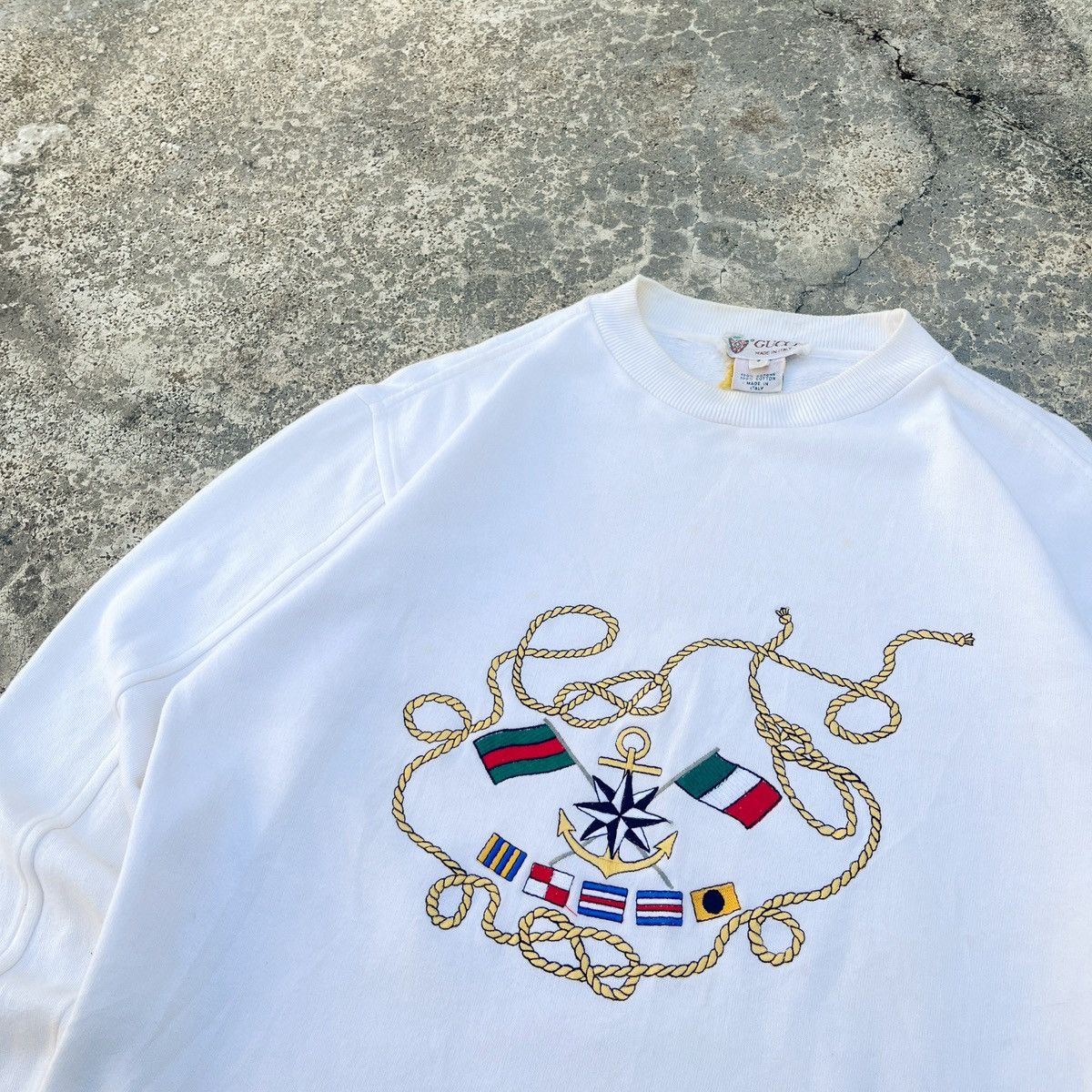 Gucci Vintage 90s Gucci Embroidy Sailor Design Old Money Size US S / EU 44-46 / 1 - 2 Thumbnail