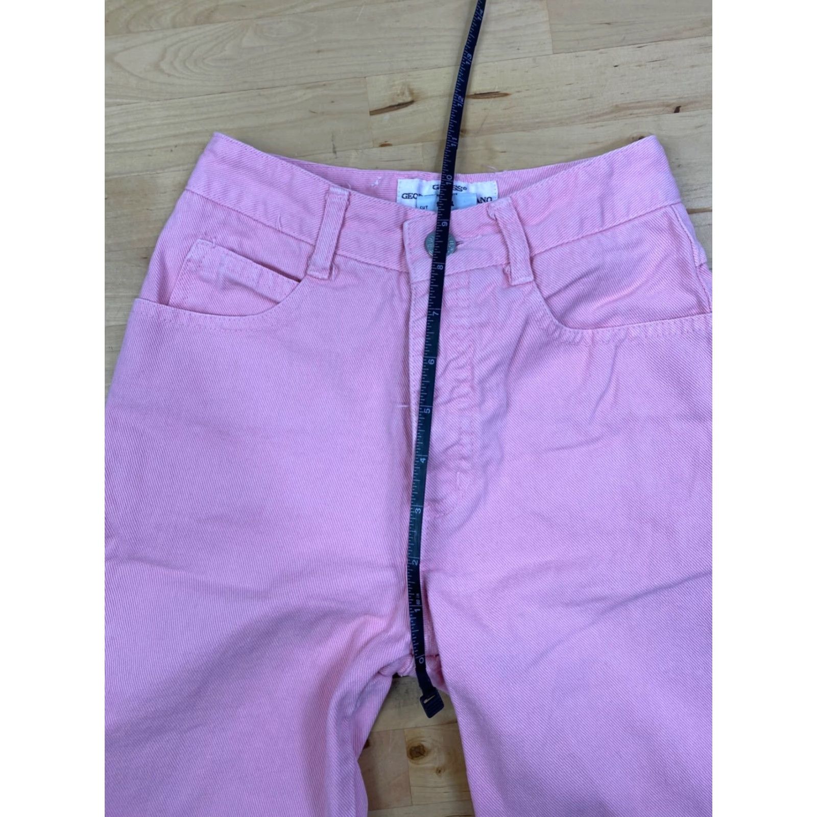 Guess VINTAGE GUESS Denim Shorts Juniors 8 Pink 9" Inseam Casual USA Mom Womens Size 30" / US 8 / IT 44 - 5 Thumbnail