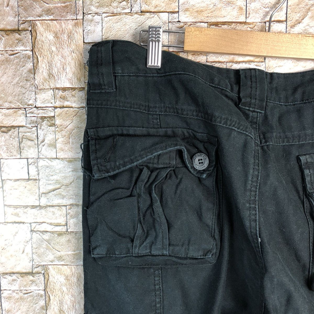 Japanese Brand Matchstick Black Cargo Multipocket Pants #A145 Size US 34 / EU 50 - 21 Thumbnail