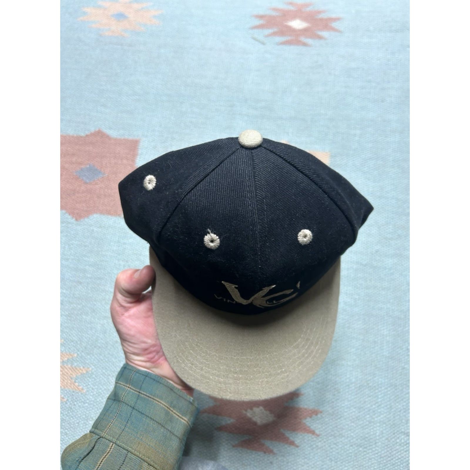 Vince VINTAGE Vince Gill StrapBack Hat Cap VG Black Adjustable Men's Hat Cap Size ONE SIZE - 3 Thumbnail