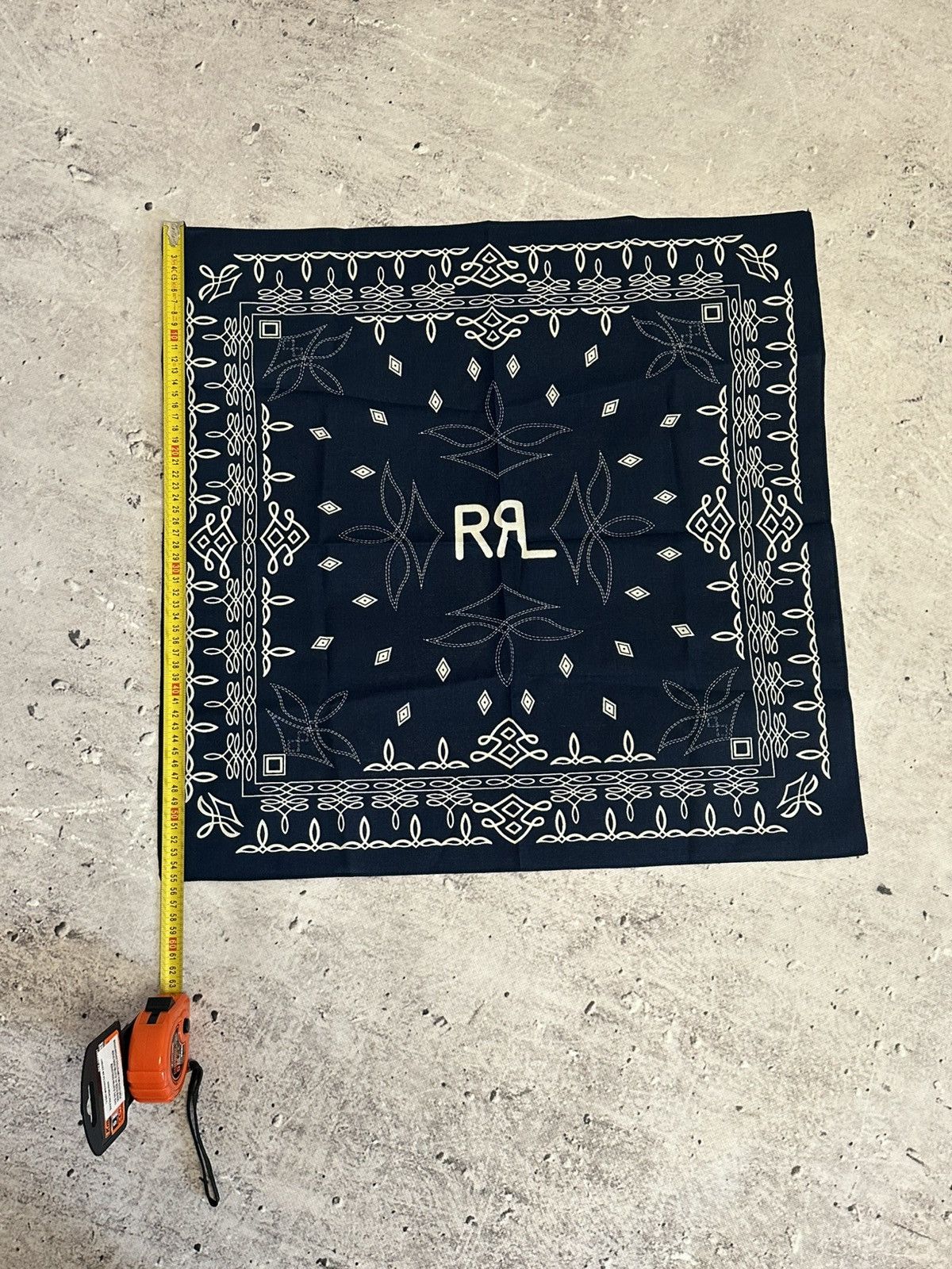 RRL Ralph Lauren RRL Double RL Classic Paisley Bandana | Navy / White Size ONE SIZE - 3 Thumbnail
