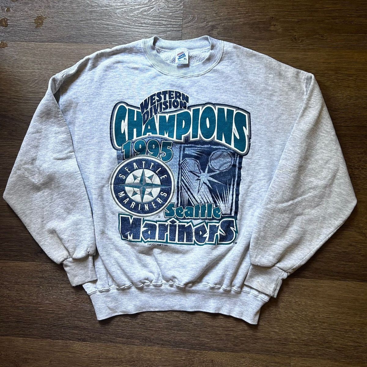 Vintage 1995 Seattle Mariners Western Division Champions Crewneck –  Continuous Vintage