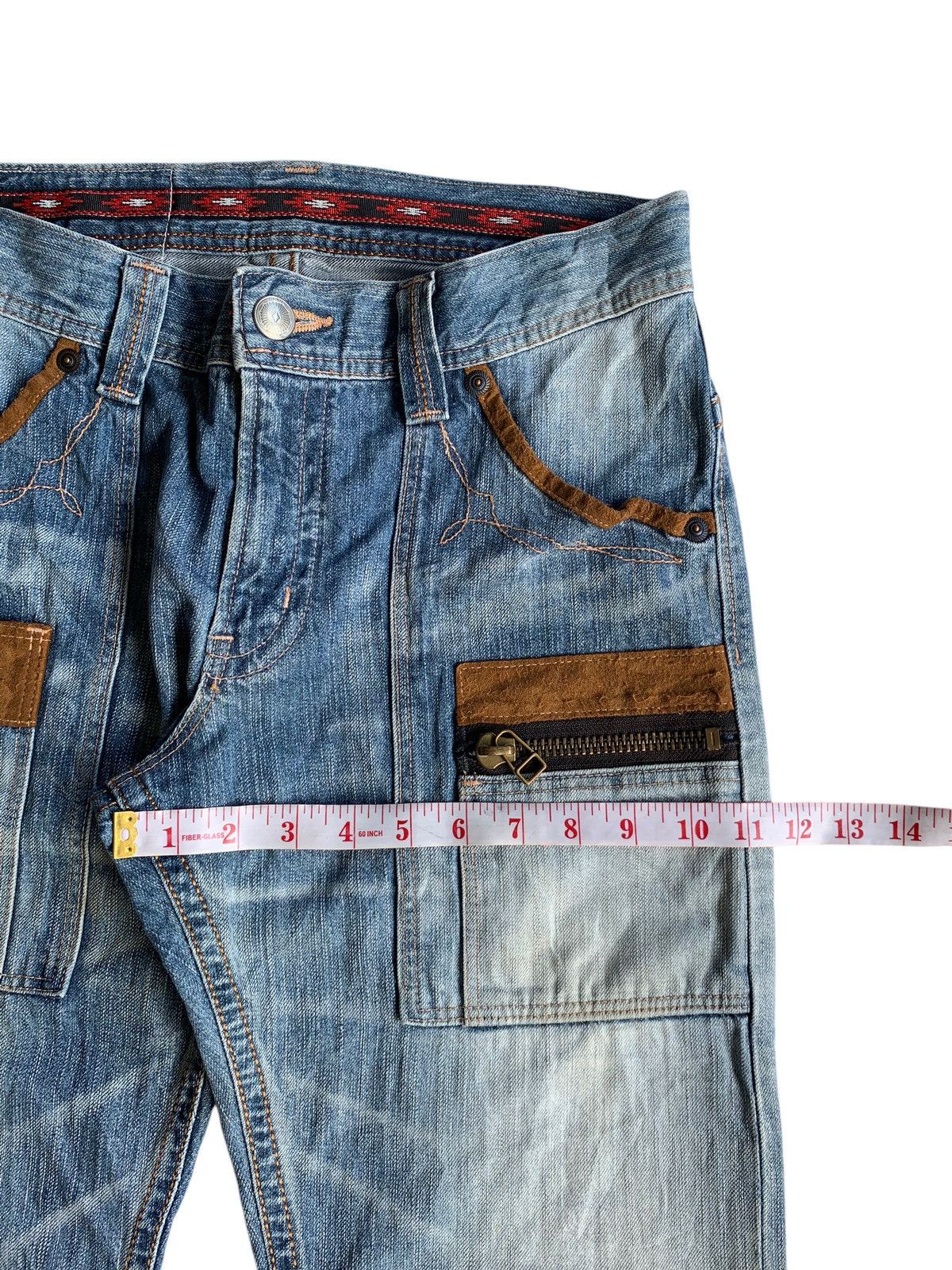Other EDWIN XV BUSH PANTS NAVAJO STYLE FADED DISTRESSED DENIM Size US 31 - 17 Thumbnail