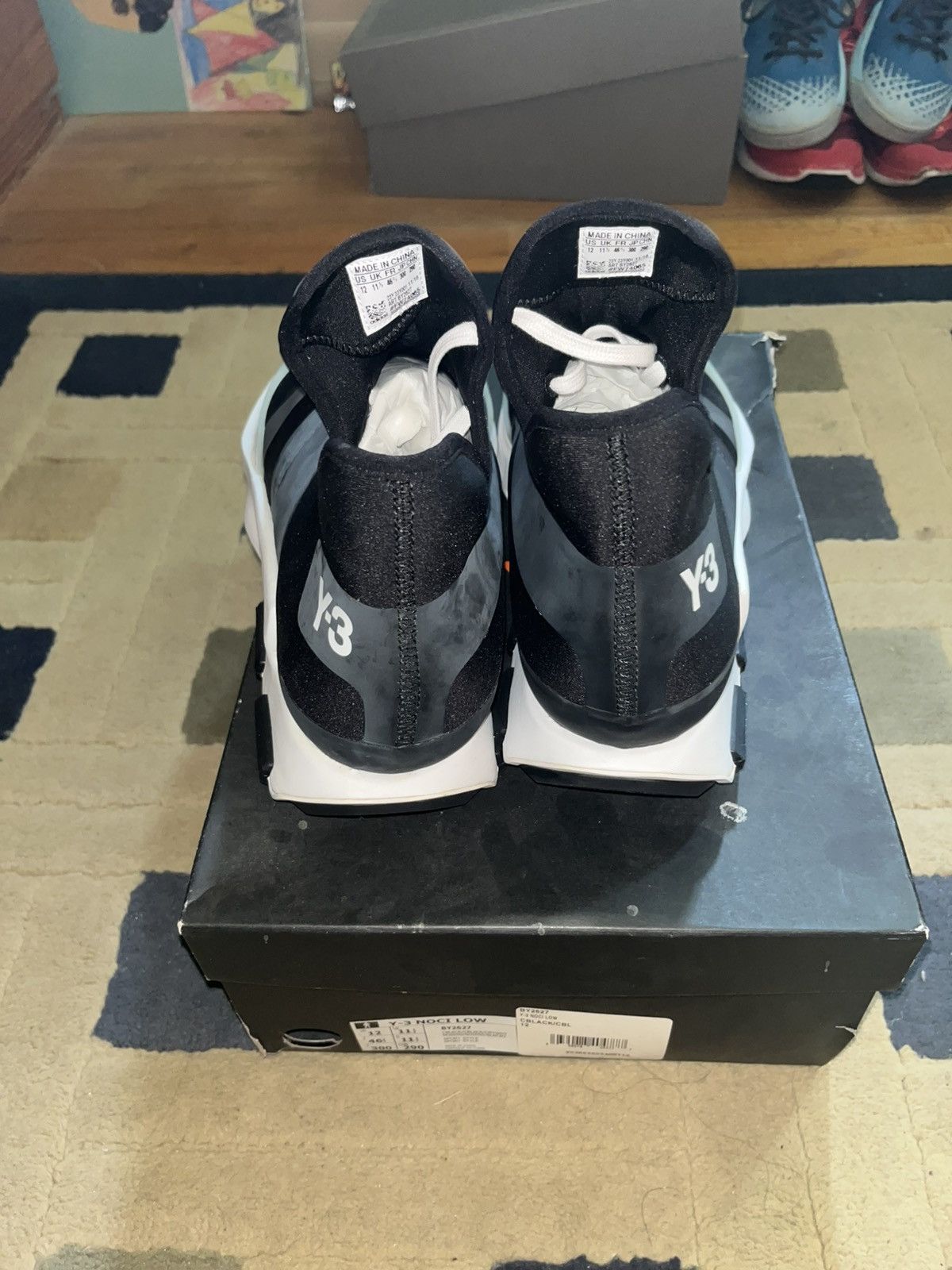 Y-3 Adidas Y-3 Noci Low Black And White Size 12 Brand New Size US 12 / EU 45 - 4 Thumbnail