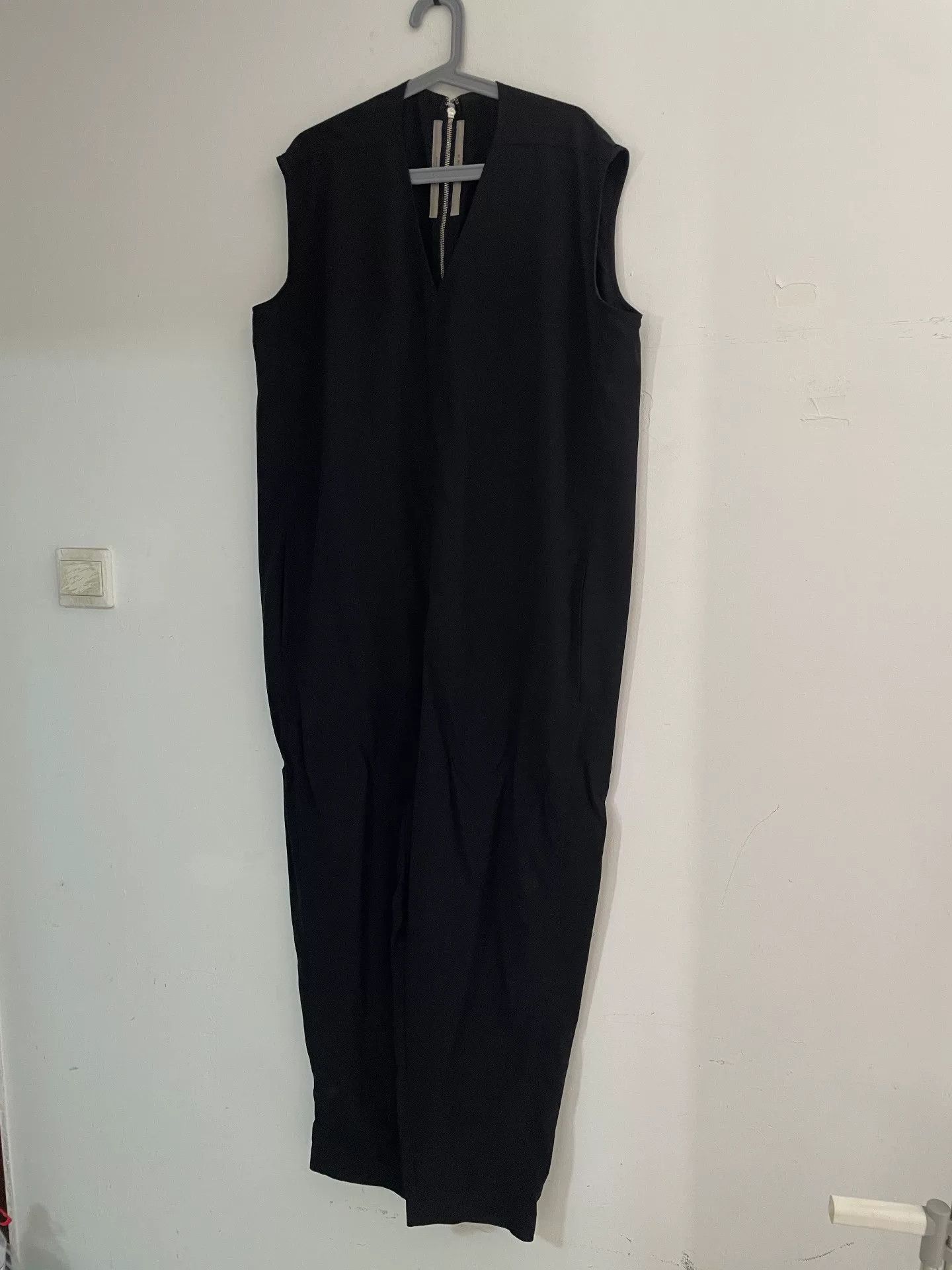 Rick Owens Rick Owens Black Sleeveless V-neck Jumpsuit Size US 38 / EU 54 - 1 Thumbnail