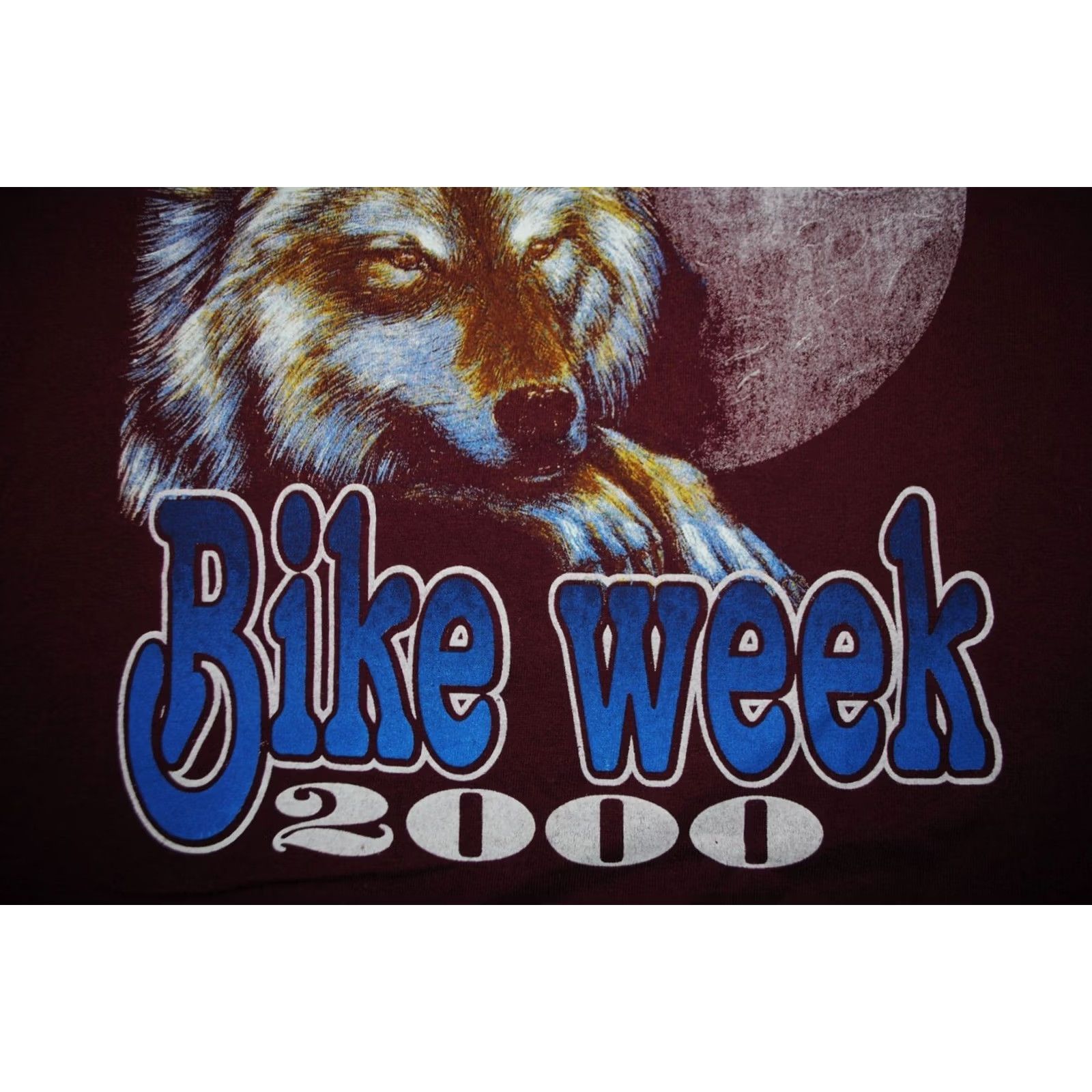 Gildan VINTAGE Y2K BIKE WEEK 2000 DAYTONA BEACH SHIRT FOR BIKERS WOLF SIZE MENS LARGE Shirt Mens Large Brown 2000s Size US L / EU 52-54 / 3 - 3 Thumbnail