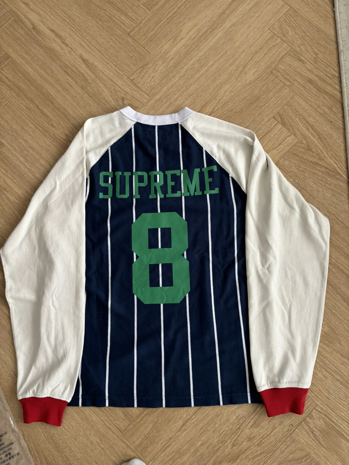 Supreme Supreme stripe raglan l/s top Size US S / EU 44-46 / 1 - 3 Thumbnail