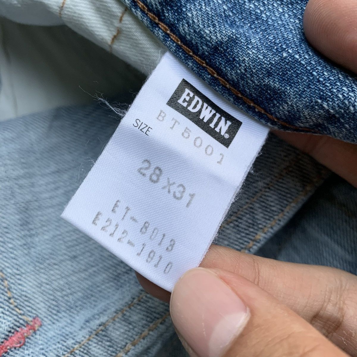 Japanese Brand × Vintage Rare Japanese Brand Edwin Blue Wash Distressed Flared Jeans Size US 30 / EU 46 - 8 Thumbnail