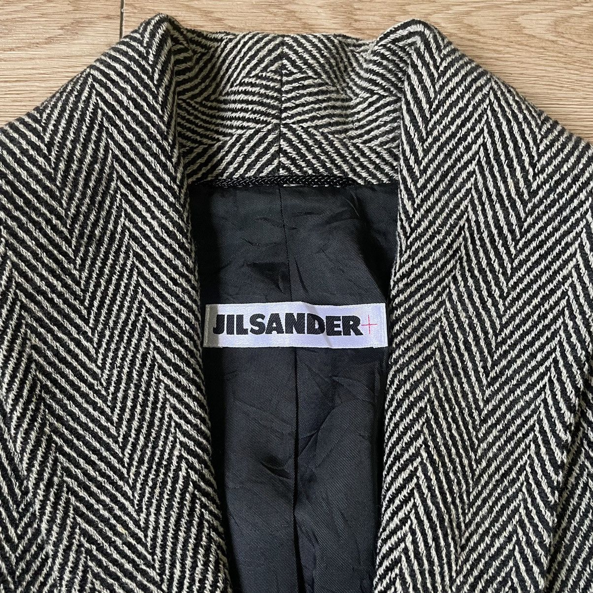 Jil Sander 🇩🇪RARE 80s Women’s Jil Sander Wool Herringbone Cropped Blazer Size US XS / EU 42 / 0 - 13 Thumbnail