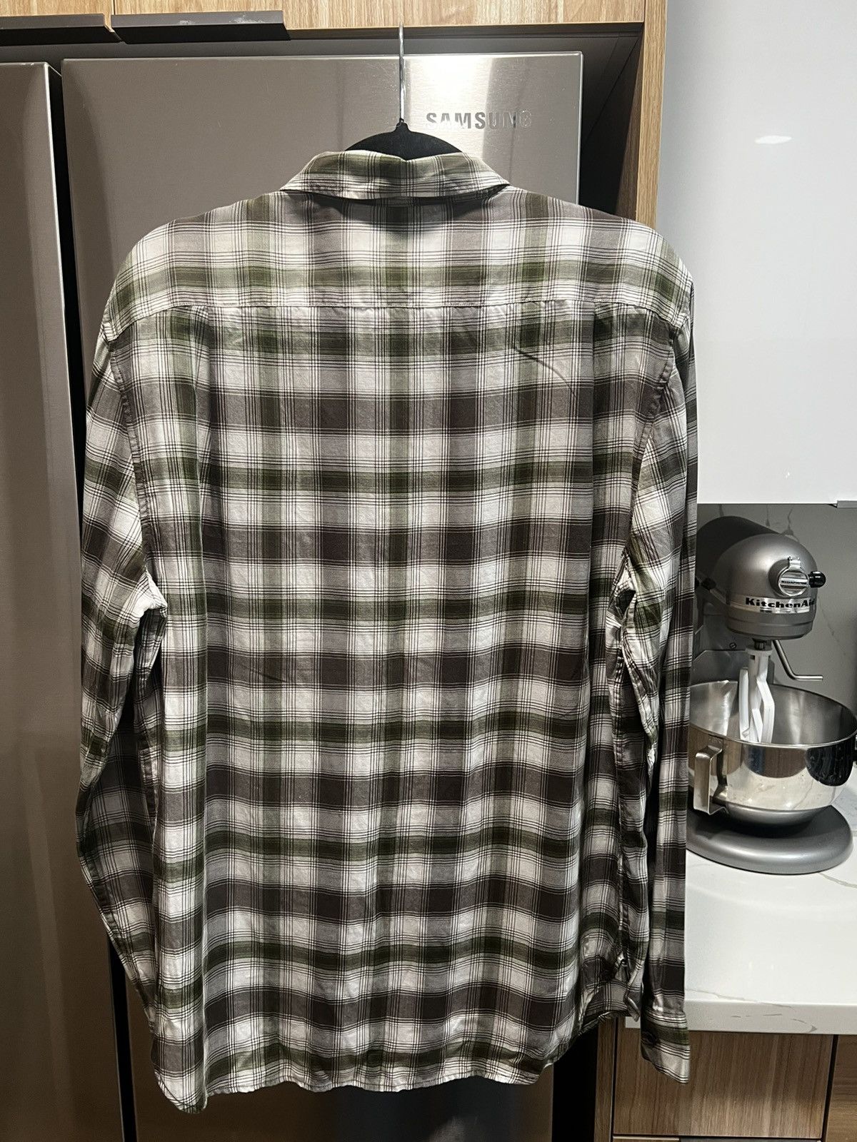 Vince Green and White Plaid Vince Button Up Flannel Size US M / EU 48-50 / 2 - 4 Thumbnail