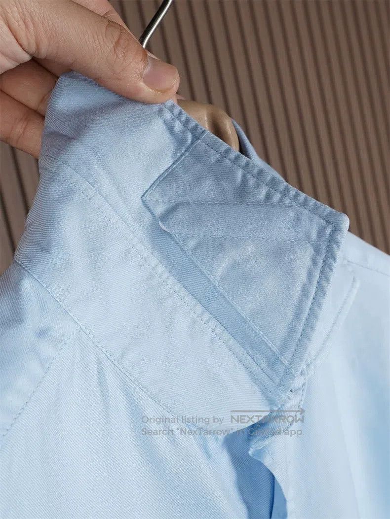 Brunello Cucinelli Brunello Cucinelli size 39 Light Wash Denim Men's Shirt Size US S / EU 44-46 / 1 - 3 Thumbnail