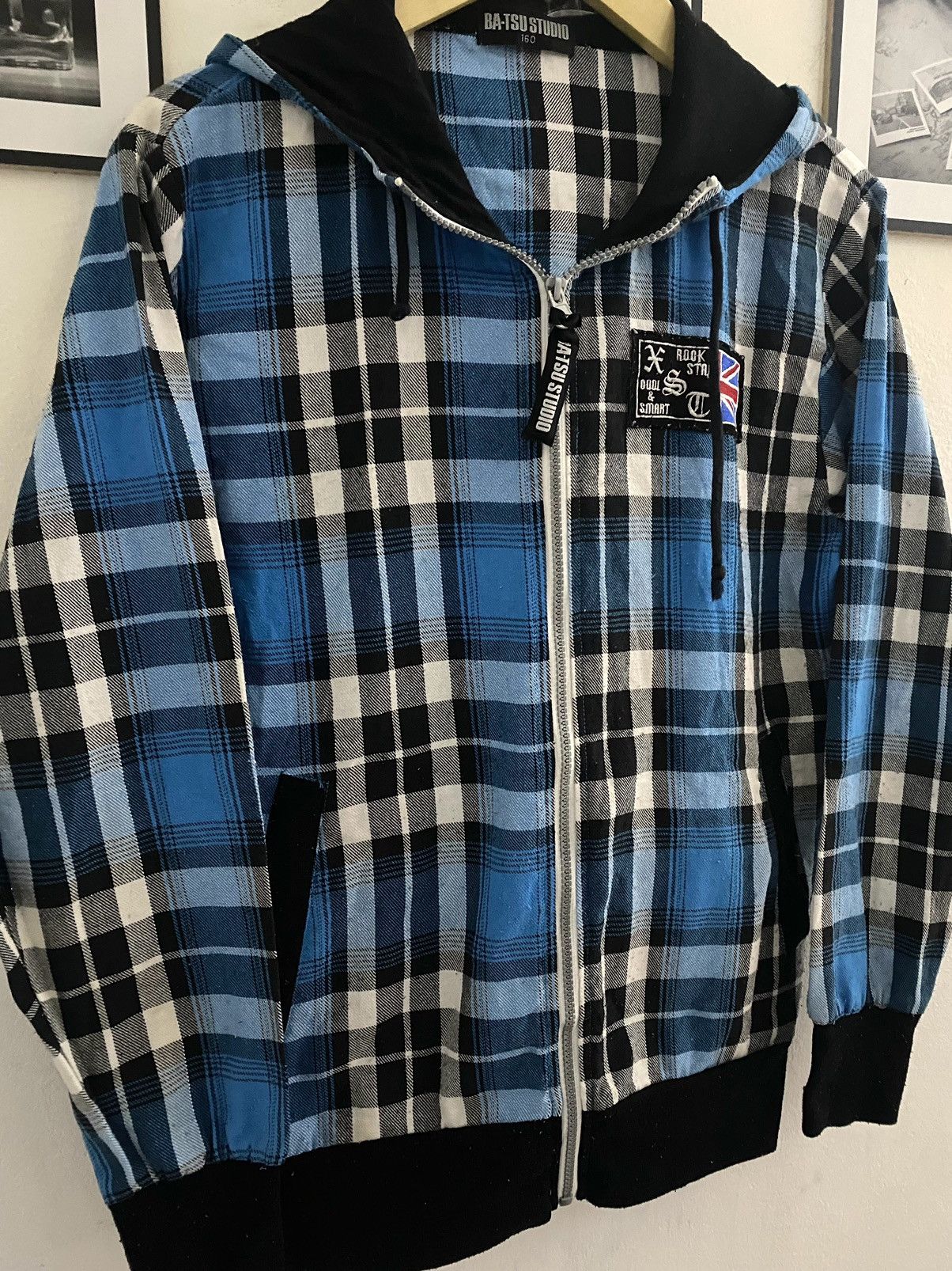 Hysteric Glamour Y2k Bat-su studio grunge poem plaid hoodie Size US M / EU 48-50 / 2 - 3 Thumbnail