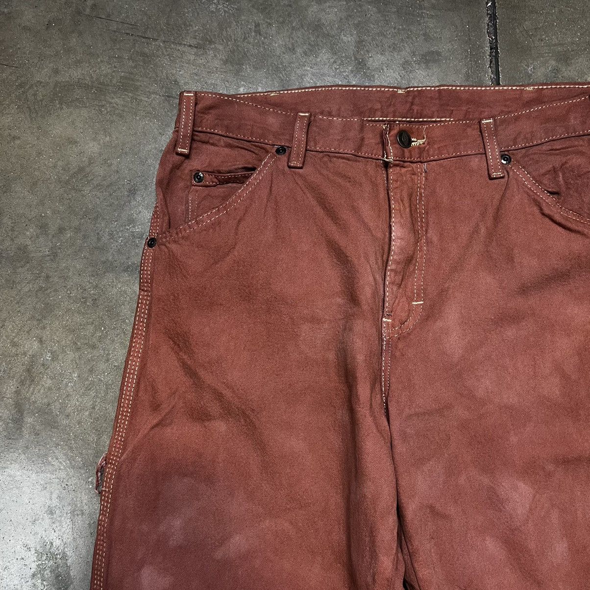 Dickies Vintage Dickies Custom Hand Dyed Carpenter Workwear Pants Size US 34 / EU 50 - 2 Thumbnail
