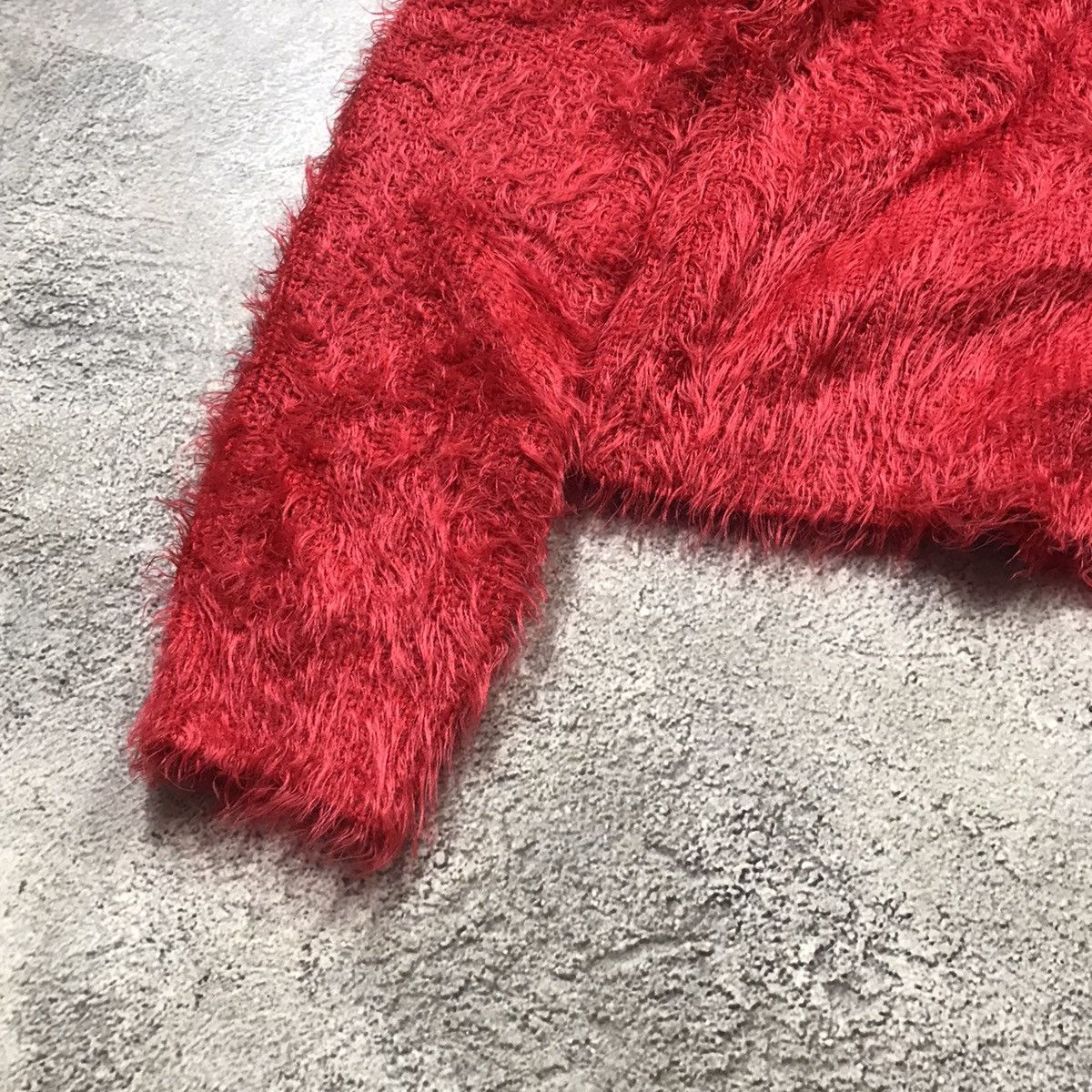 Vintage Vintage Y2K Oversized Fuzzy Mohair Knit Sweater Red Grunge S Size S / US 4 / IT 40 - 4 Thumbnail