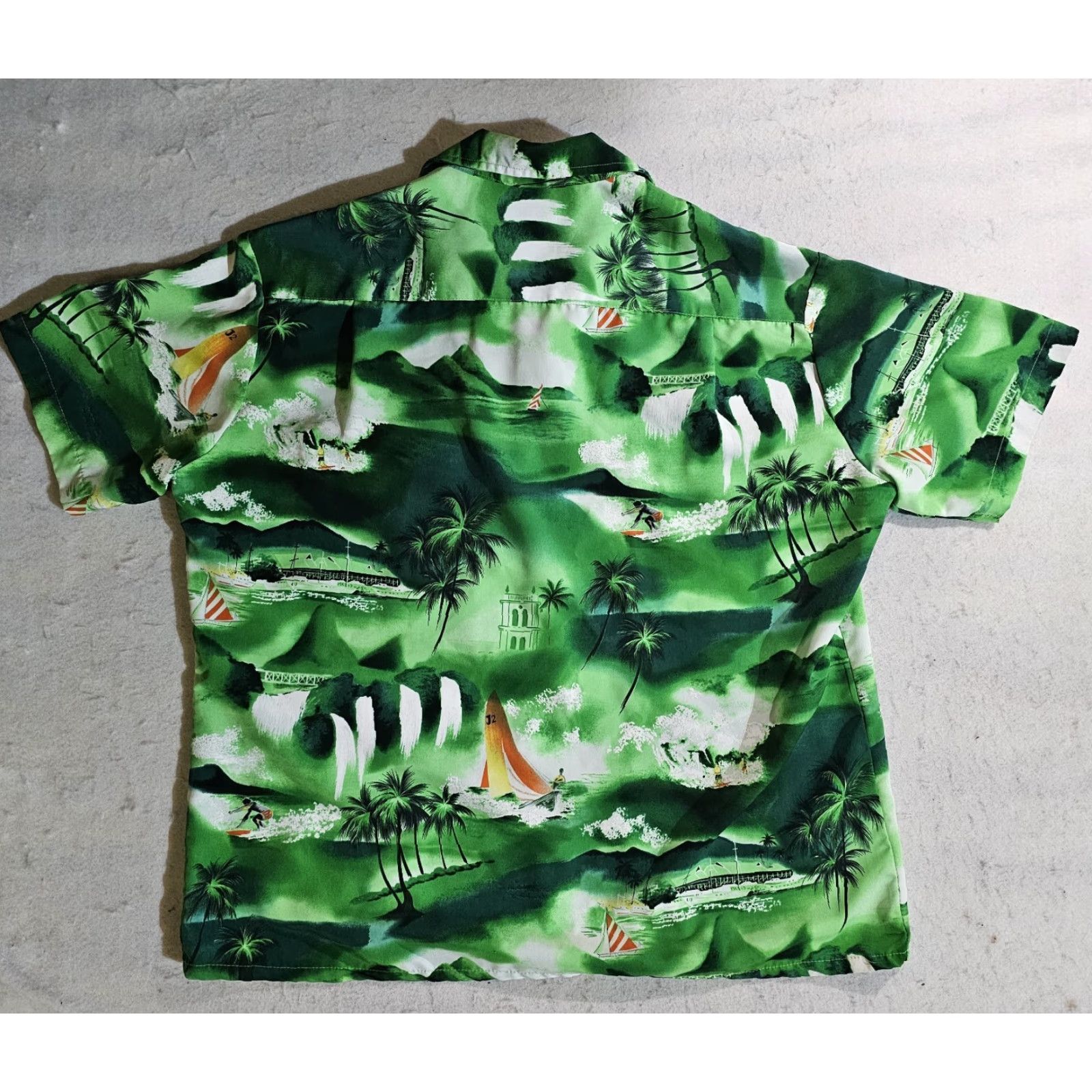 Vintage Kennington LTD California Retro Hawaiian Aloha Camp Shirt Men's XL Green Size US XL / EU 56 / 4 - 7 Thumbnail