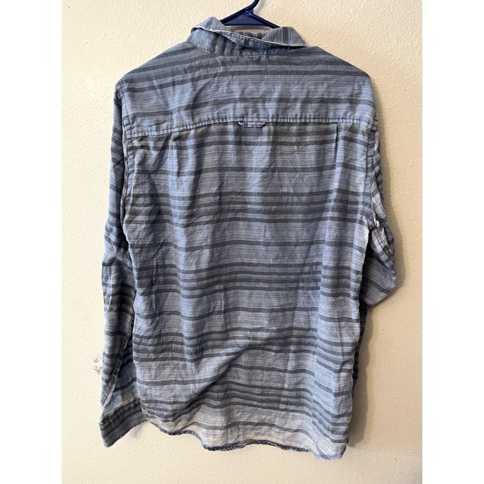 Hurley Hurley Shirt Mens Medium Blue Striped Long Sleeve Button Up Casual Outdoor Size US M / EU 48-50 / 2 - 2 Thumbnail