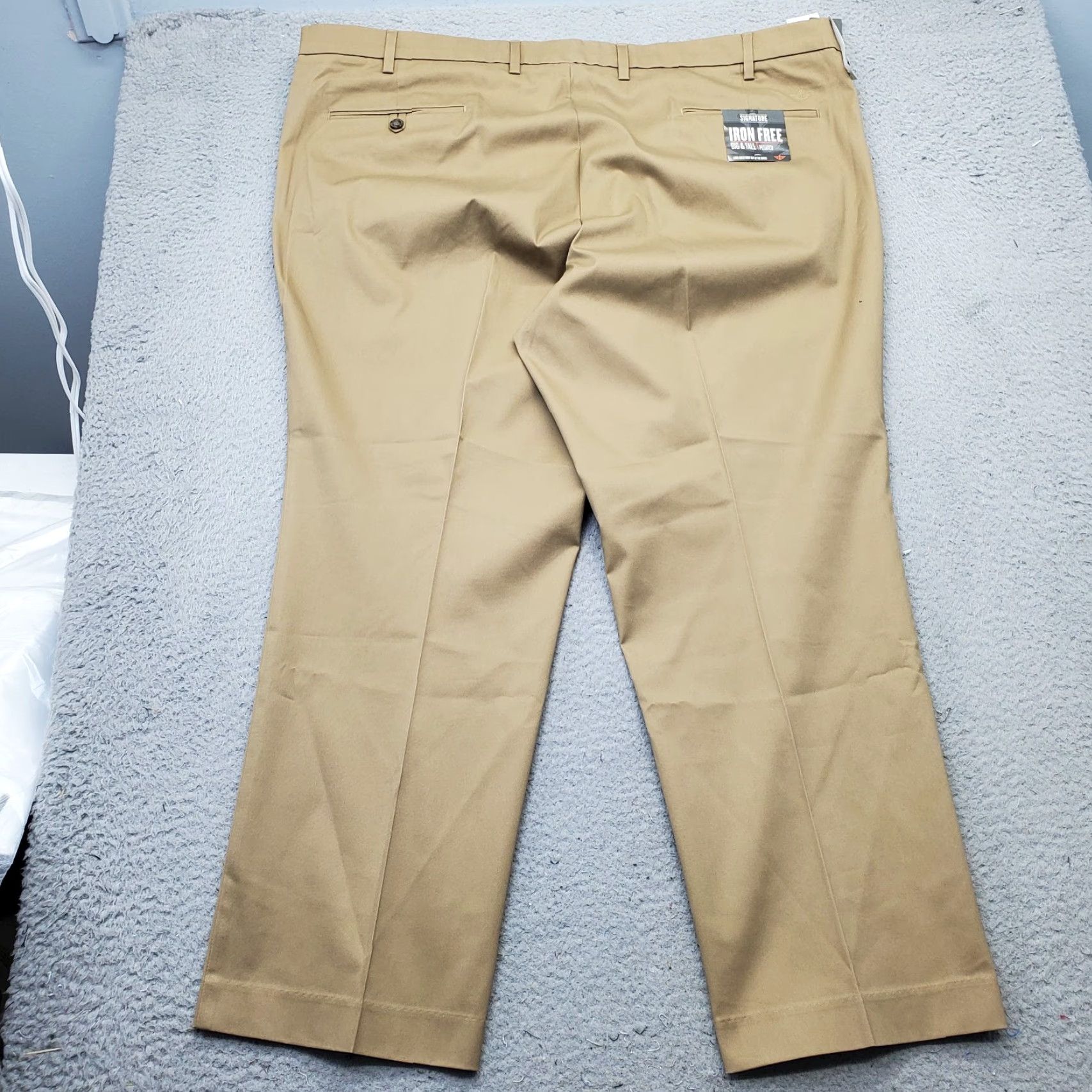 Dockers DOCKERS Mens Khaki Pants Tan 48 Regular Straight Pleated Pockets Slah Pocket Casual Business Formal Size 48 Mens Size US 32 / EU 48 - 2 Thumbnail