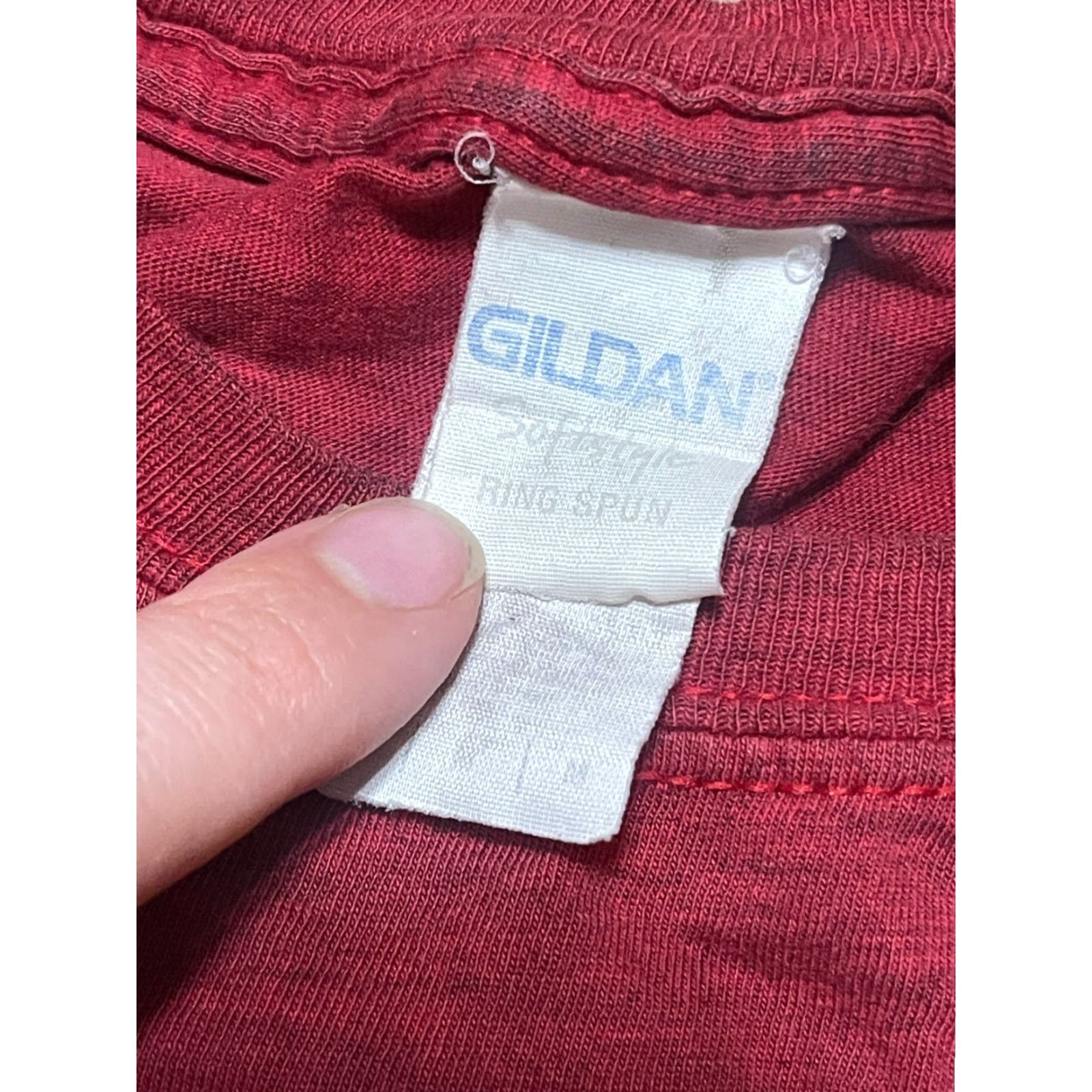 Gildan Gildan Shirt Mens Size M, Red Black, I mustache you a question Humor T-Shirt Size US M / EU 48-50 / 2 - 4 Thumbnail
