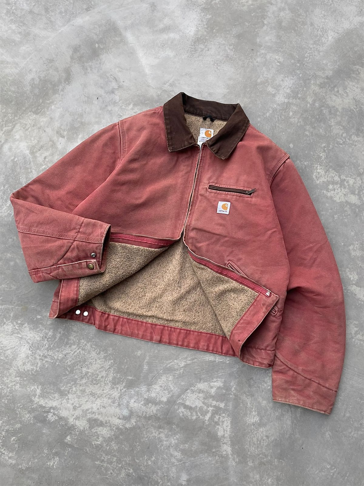 Carhartt Vintage Carhartt WJ097 Detroit Jacket Faded Pink-Salmon🍣 Size US L / EU 52-54 / 3 - 4 Thumbnail