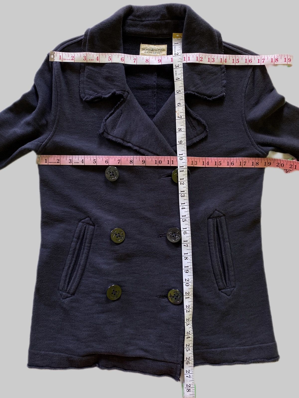 Denim & Supply Ralph Lauren Double Breasted Cotton Jacket Embroidered Sleeves Size US S / EU 44-46 / 1 - 10 Thumbnail