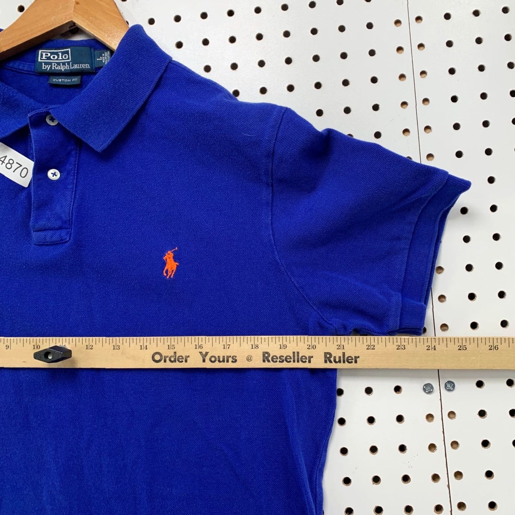 Polo Ralph Lauren VINTAGE Polo Ralph Lauren Shirt Mens Large Royal Blue Orange Pony Custom Fit Polo Shirt Men Large Royal Blue Orange Pony Custom Fit Size US L / EU 52-54 / 3 - 7 Thumbnail