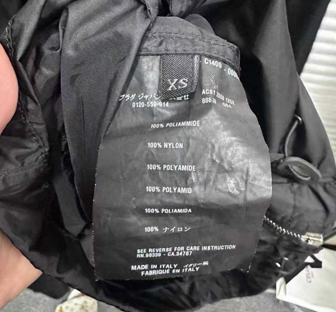 Prada Prada Nylon Jacket with Metal Triangle Logo. Size US XS / EU 42 / 0 - 4 Thumbnail