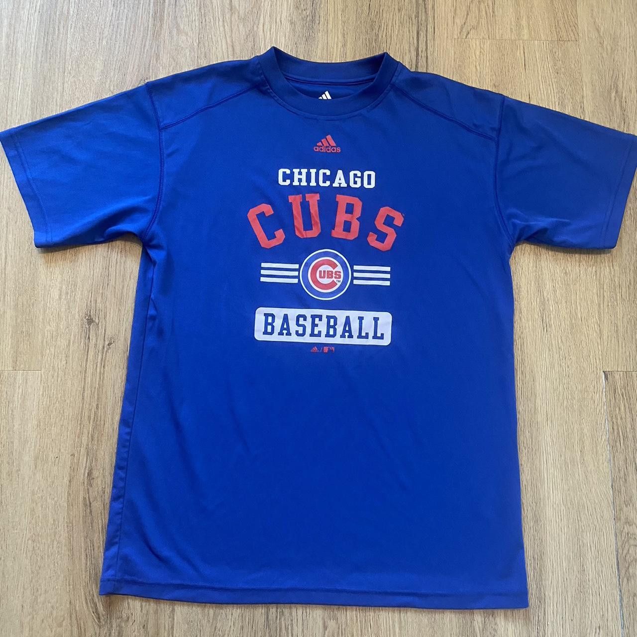 Adidas Blue Adidas Chicago Cubs baseball tee Vintage Size US M / EU 48-50 / 2 - 1 Thumbnail