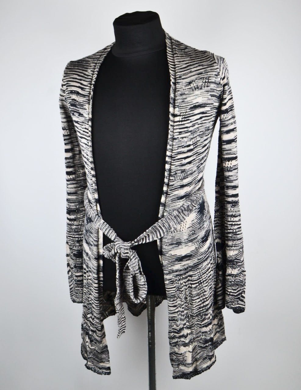 Missoni Missoni Crochet-knit Wide Sleeve Belted Cardigan Sweater Size S / US 4 / IT 40 - 1 Thumbnail