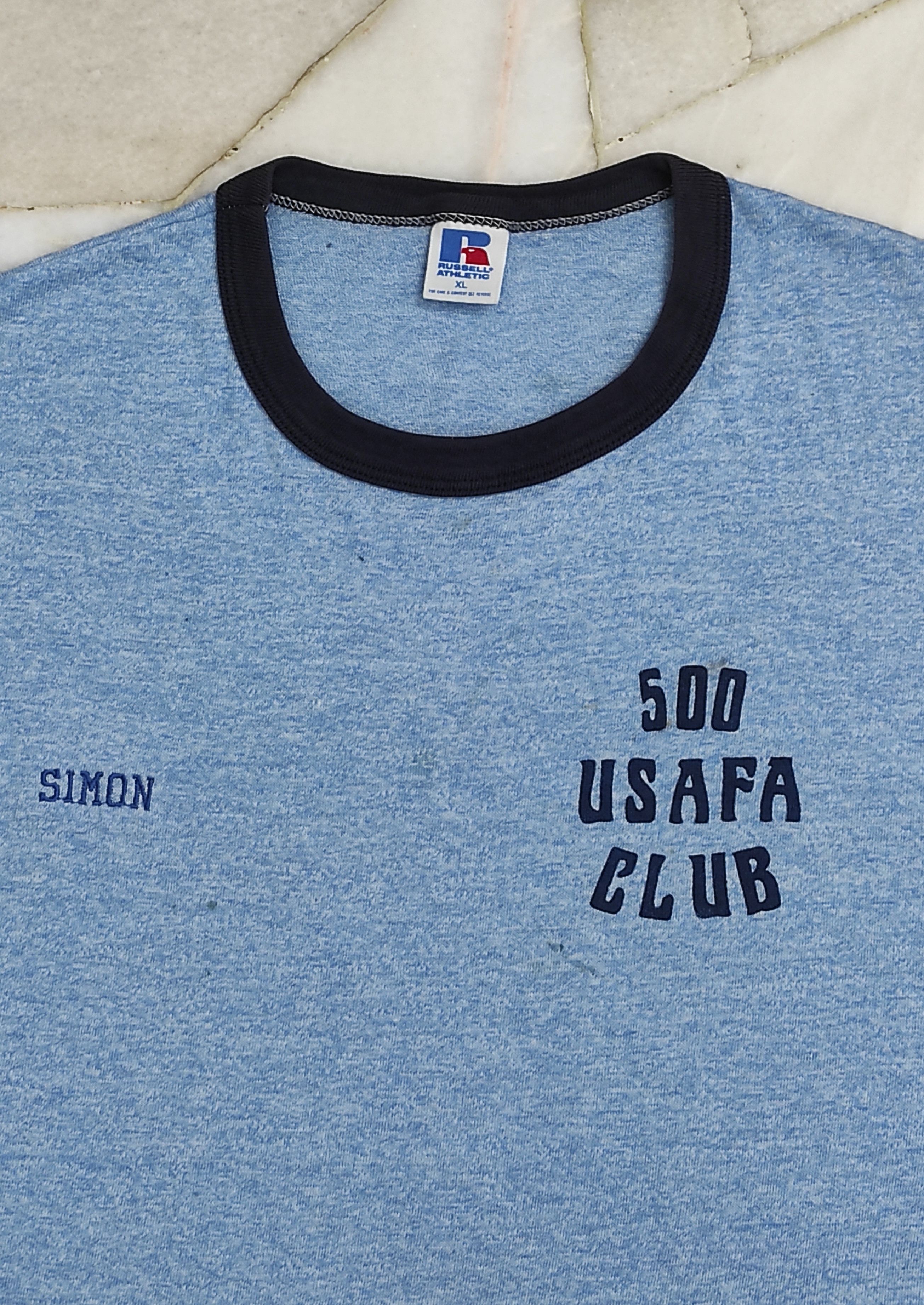 Sports Specialties Vintage 80's USAFA CLUB TRIBLEND RAYON TEE Size US XL / EU 56 / 4 - 6 Thumbnail