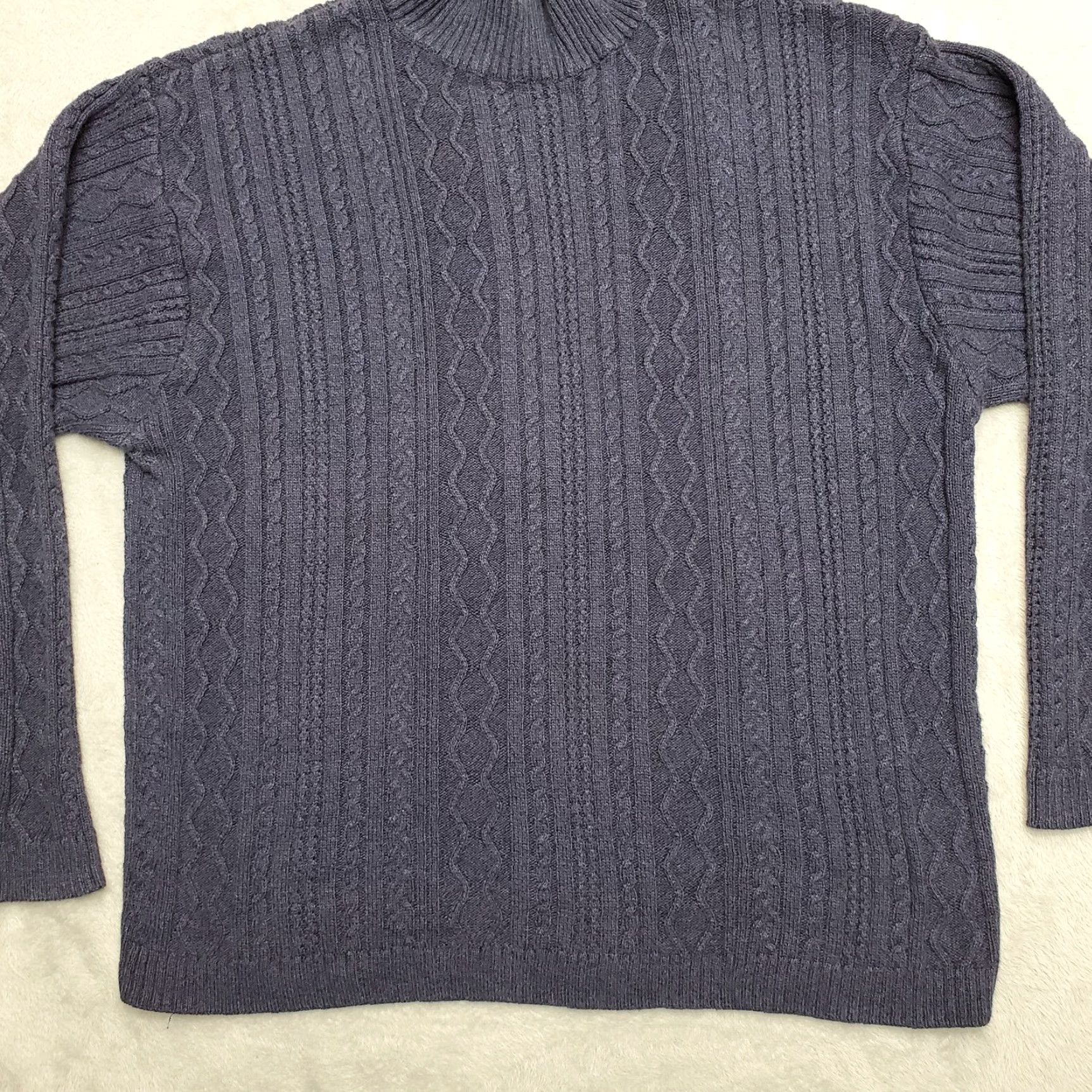 Cutter & Buck VINTAGE Cutter Buck Sweater Mens Large Blue Cable Knit Cotton Rayon Blend Casual Size US L / EU 52-54 / 3 - 3 Thumbnail