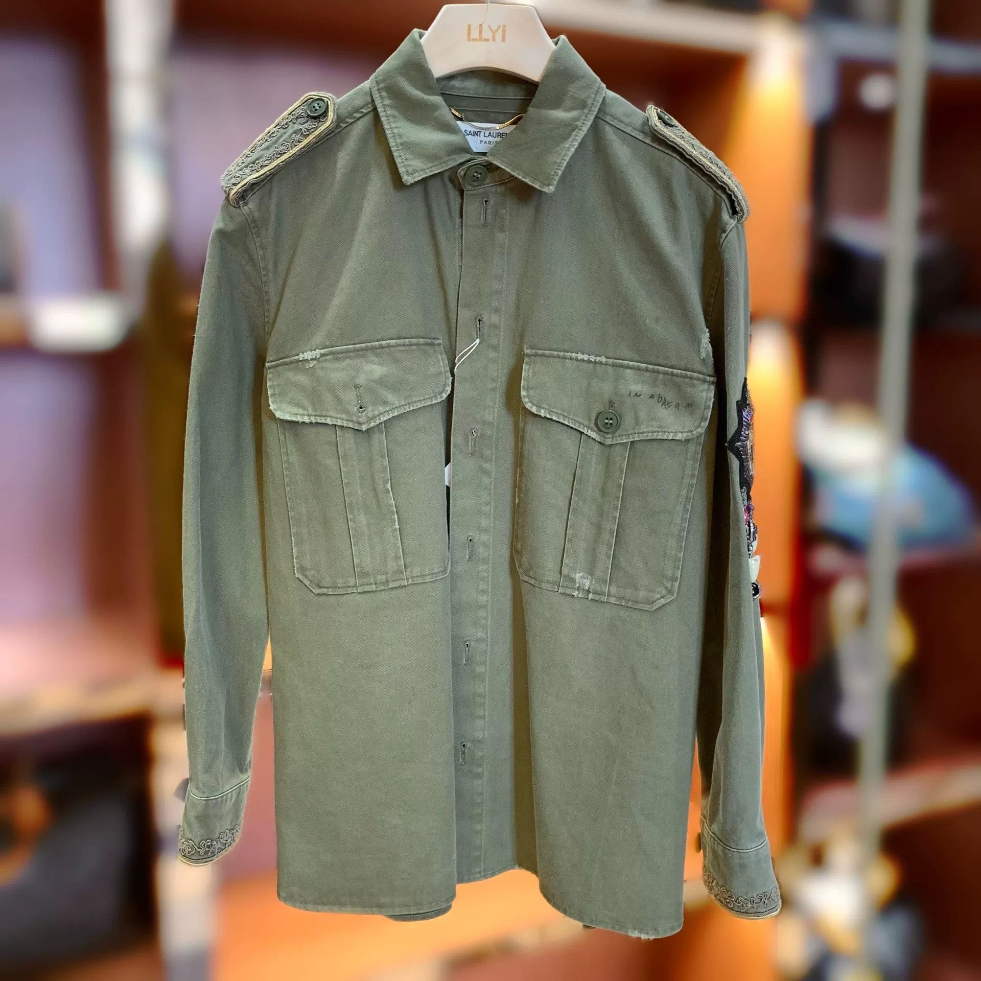 Saint Laurent Paris Saint Laurent Olive Green Jacket Size XS / US 0-2 / IT 36-38 - 1 Thumbnail