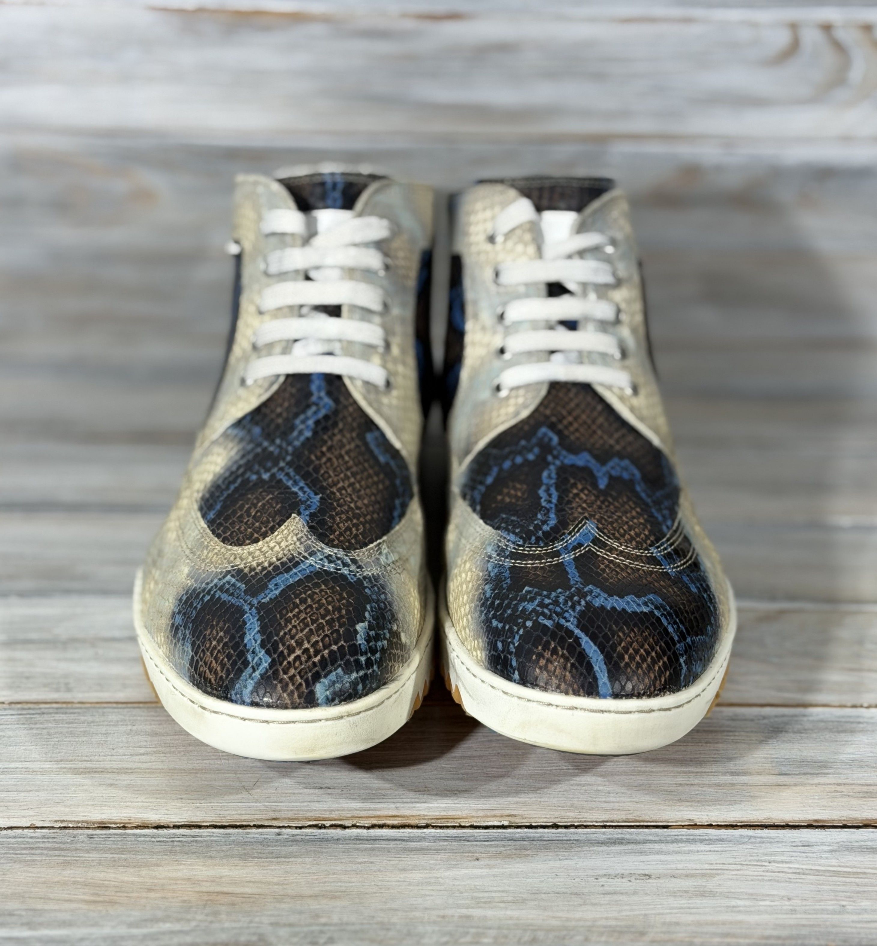 Floris van Bommel FLORIS VAN BOMMEL Limited Awesomeness Leather High Trainers Size US 9.5 / EU 42-43 - 17 Thumbnail