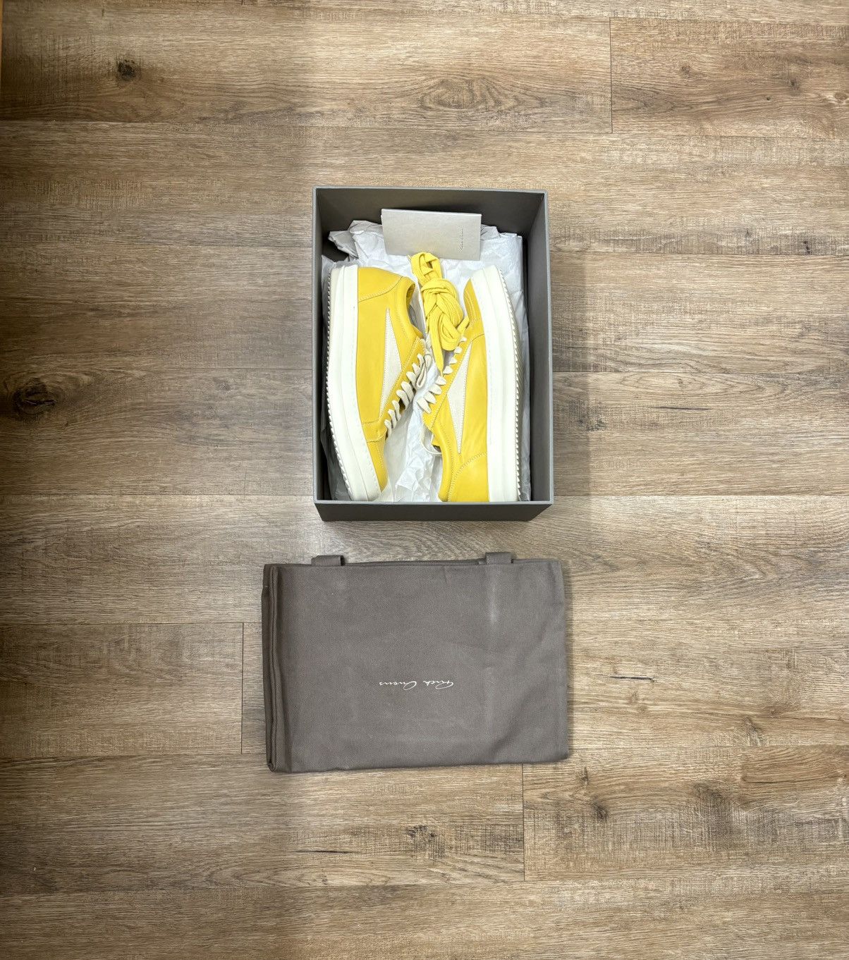 Rick Owens **RARE Rick Owens Vintage Sneak Lemon/Milk/Milk Size US 7 / EU 40 - 5 Thumbnail
