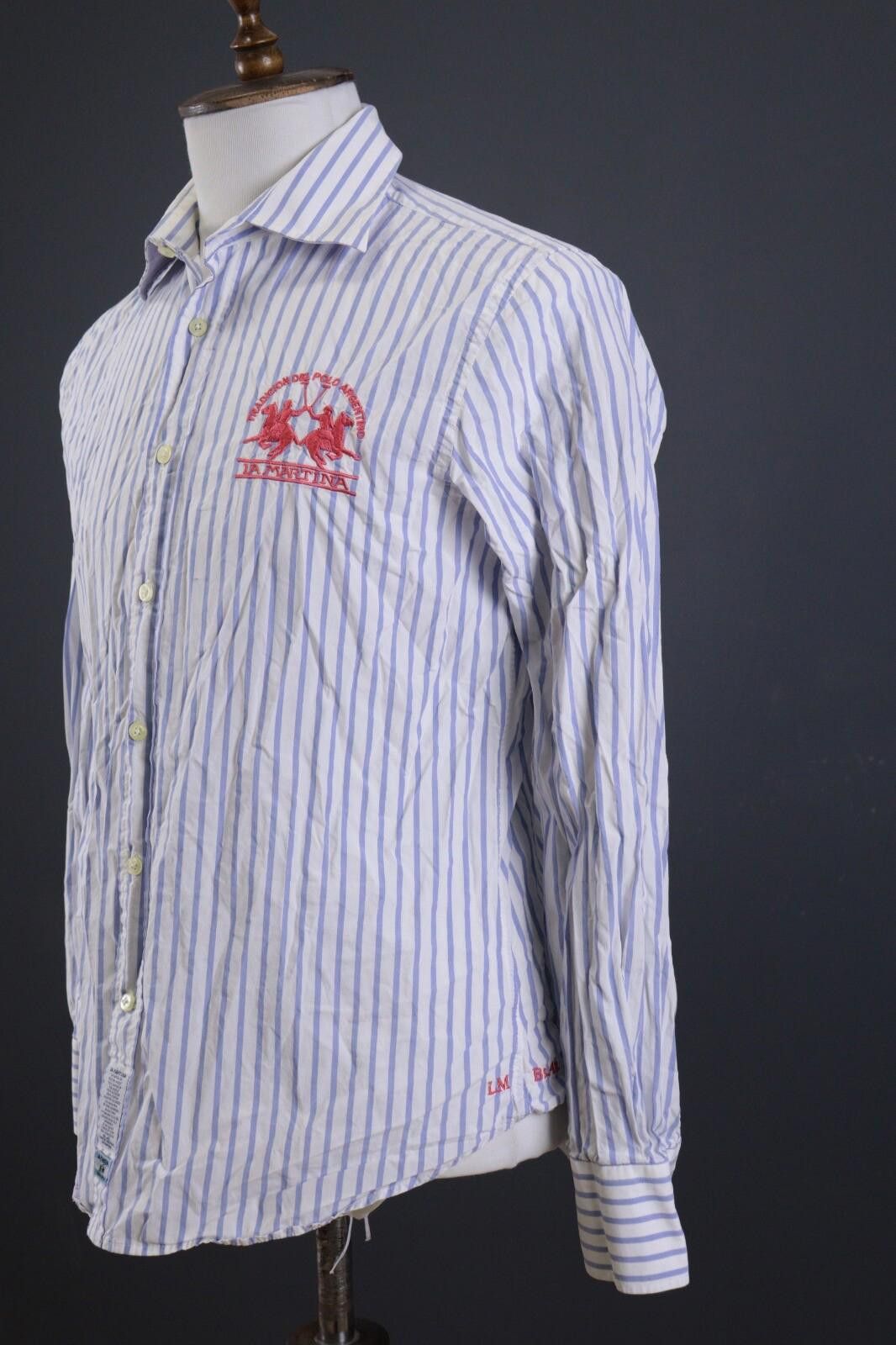 La Martina La Martina Buenos Aires Blue Stripe Shirt M 41-42 Size US L / EU 52-54 / 3 - 7 Thumbnail
