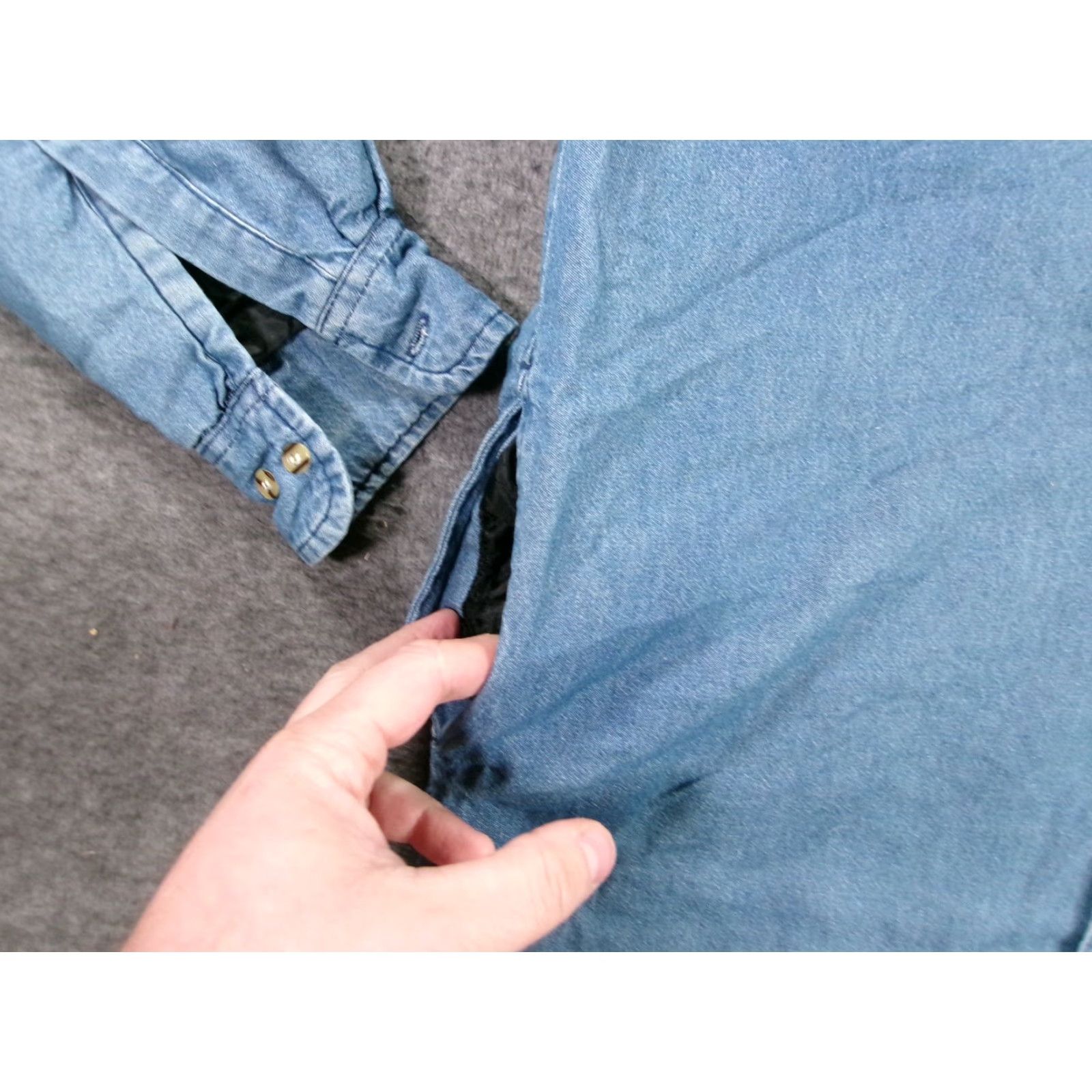 Denime Sierra Outdoors Shacket Men M Blue Denim Fleece Lined Workwear Heavyweight Jacket Size US M / EU 48-50 / 2 - 3 Thumbnail