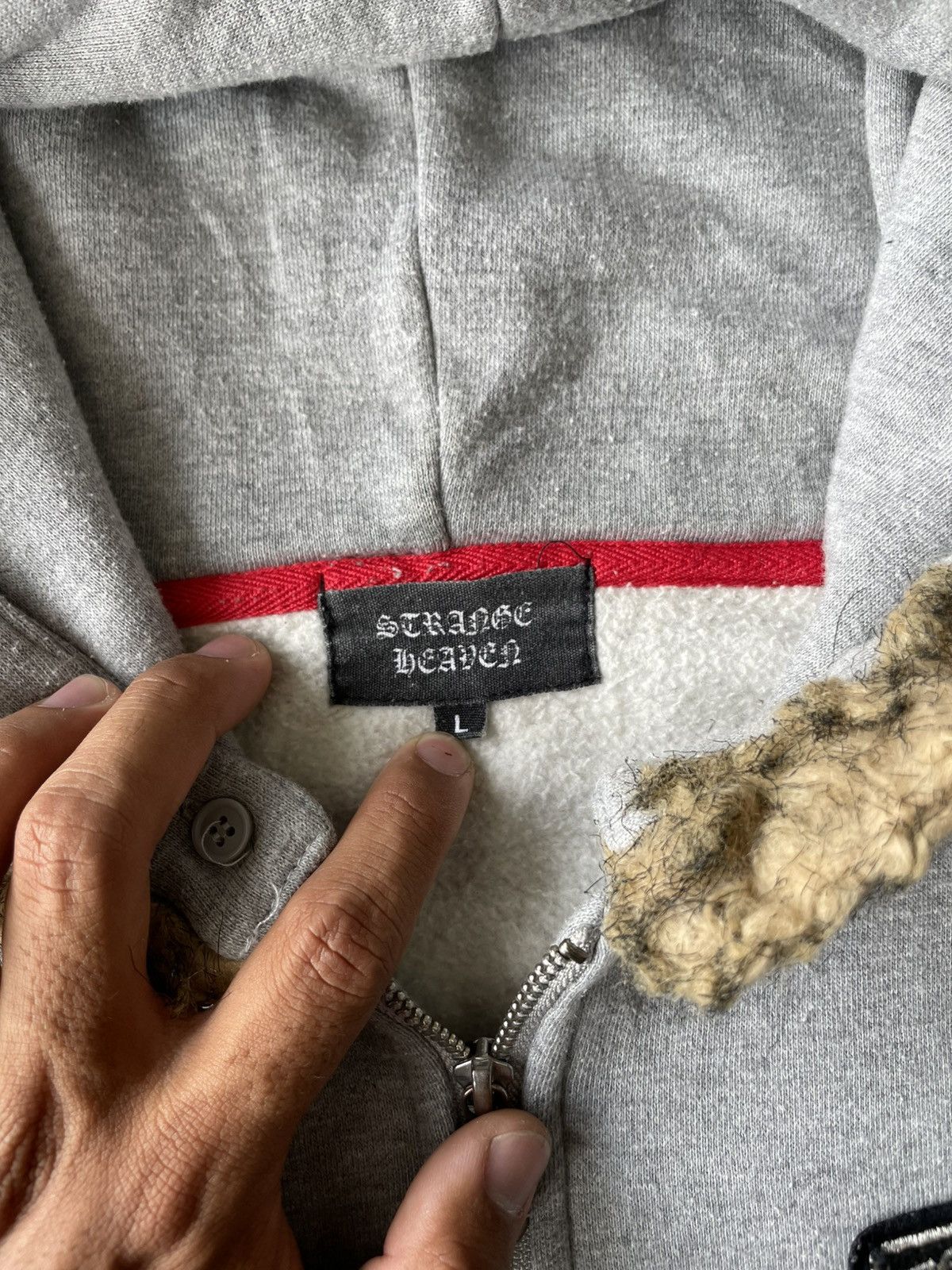 If Six Was Nine × Japanese Brand Strange Heaven Y2k Fur Punk Style Hoodie Size US L / EU 52-54 / 3 - 6 Thumbnail