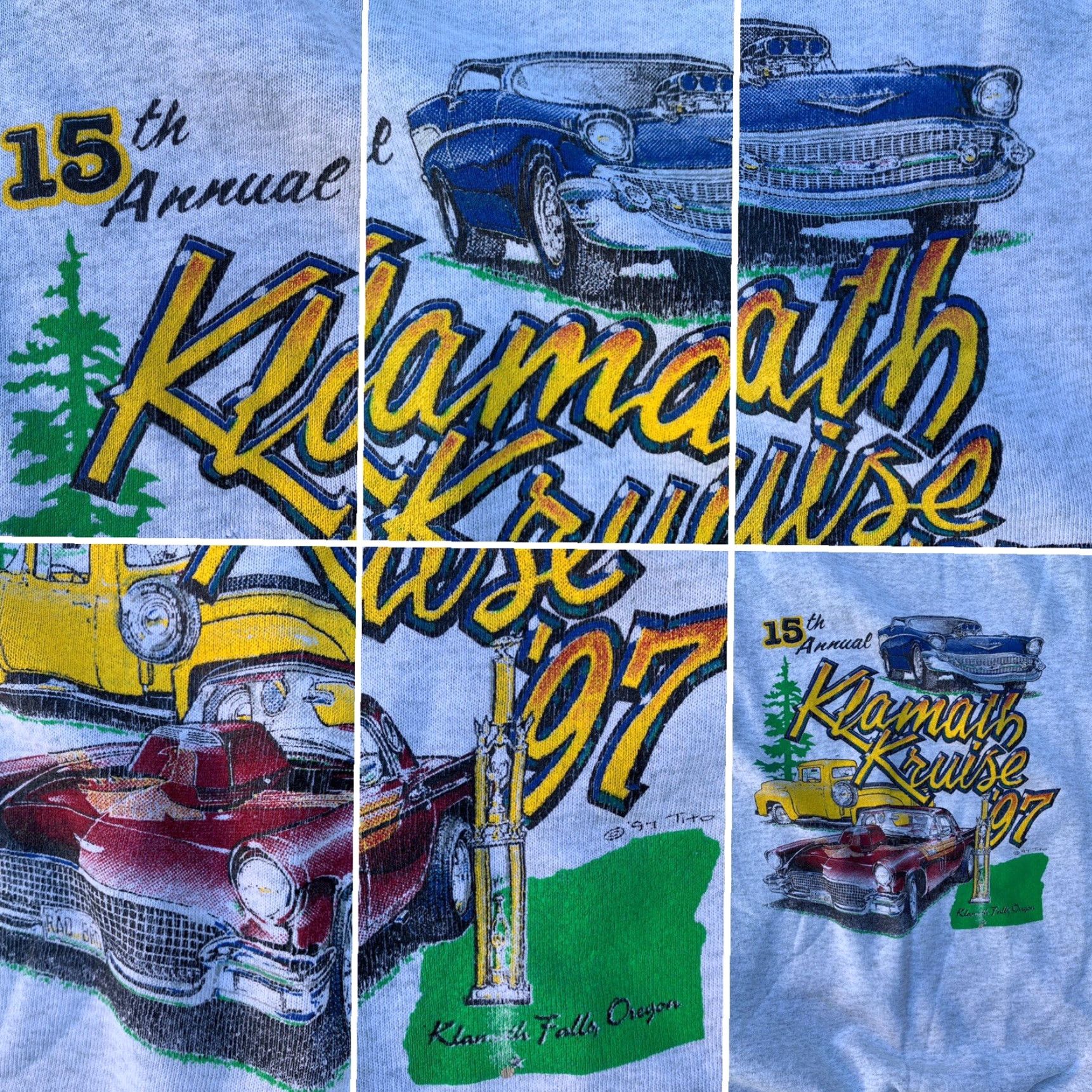Fruit Of The Loom Vintage 15th Annual Klamath Kruise ’97 Sweatshirt Oregon 1990s XL Gray Graphic Sweatshirt Mens Size US XL / EU 56 / 4 - 5 Thumbnail