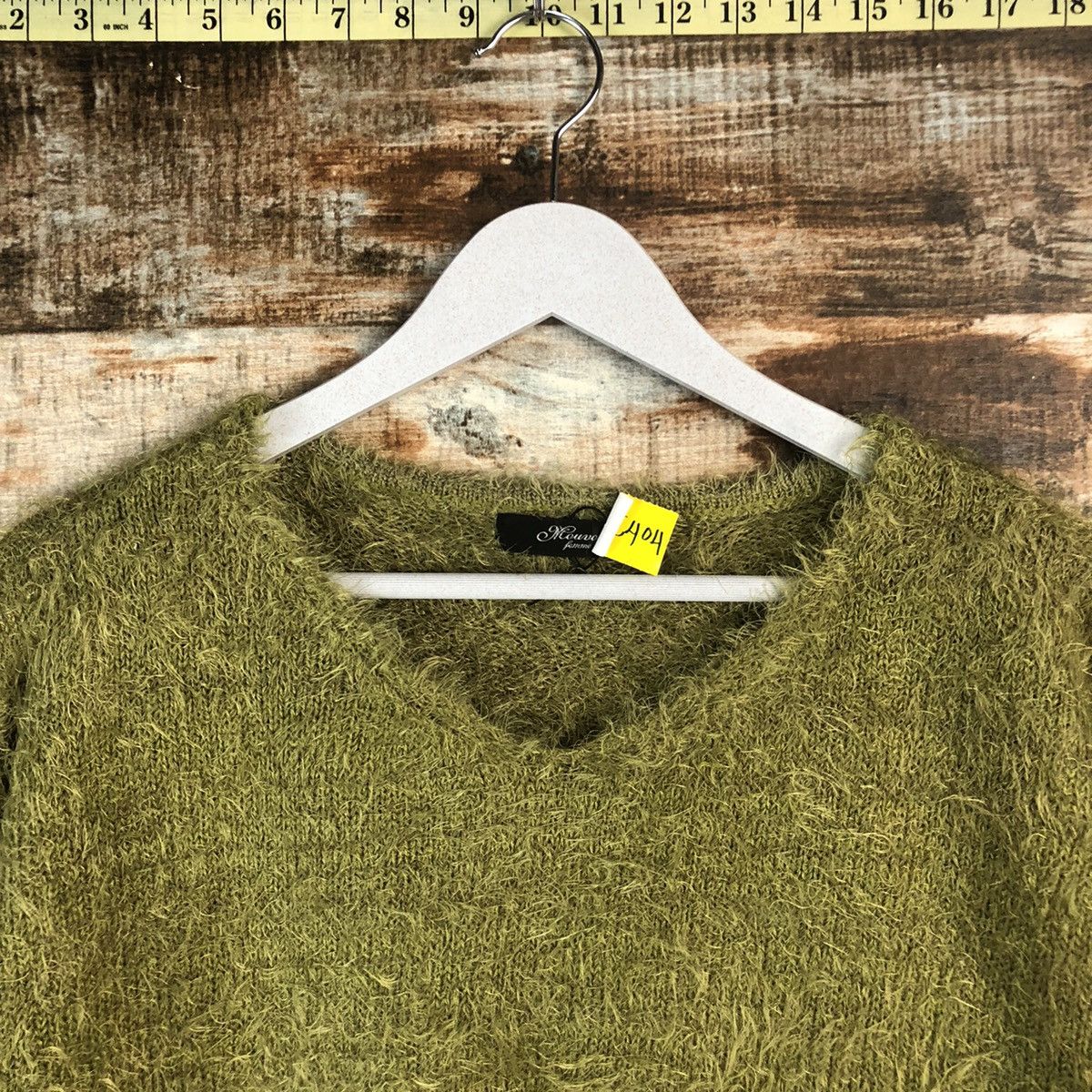 Vintage DL Mounior Green Mohair shaggy fur Knitwear #C404 Size M / US 6-8 / IT 42-44 - 4 Thumbnail